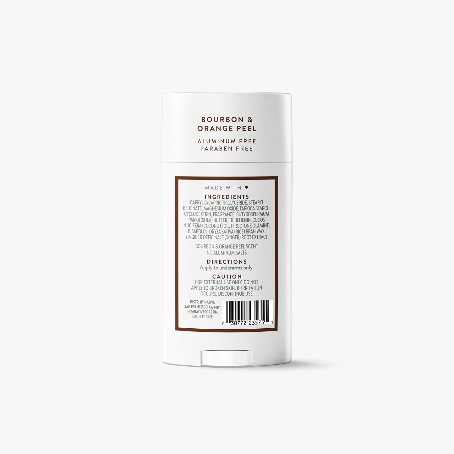 Deodorant Stick Bourbon and Orange Peel 2.65oz Classic Personal Care