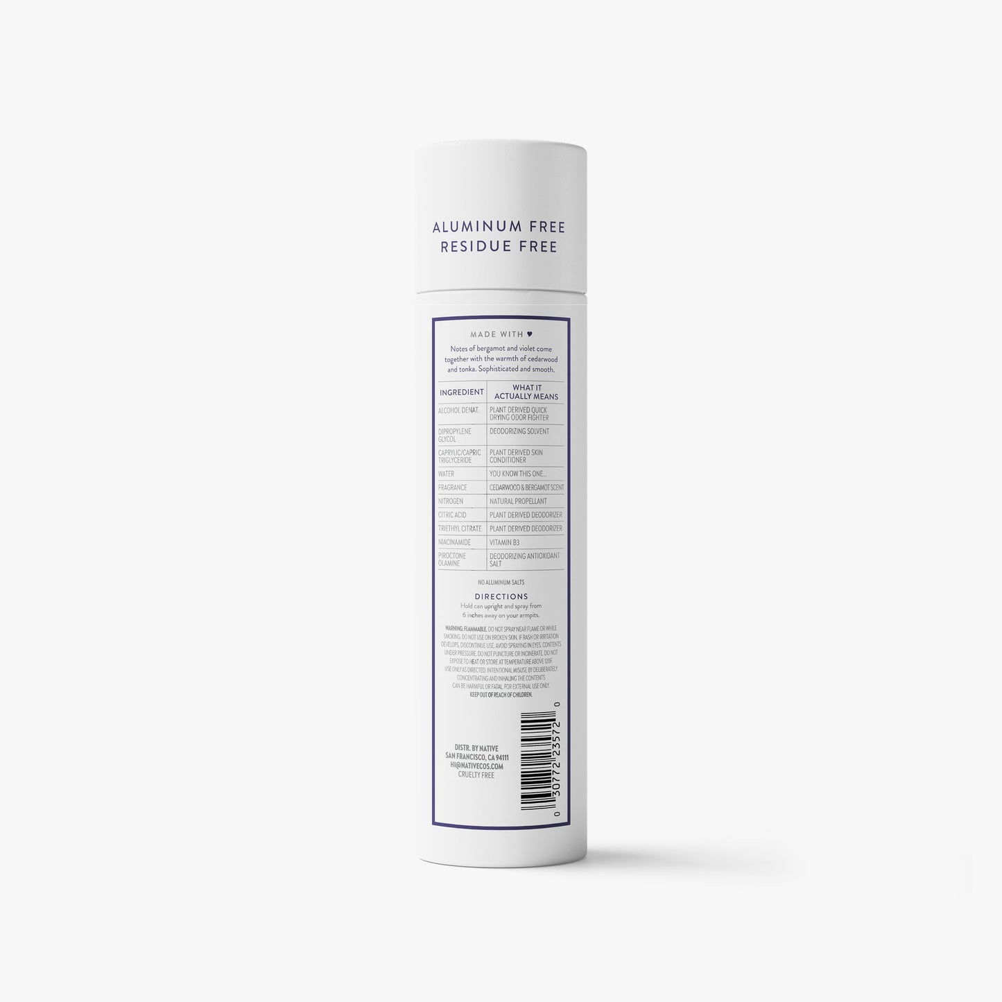 Deodorant Spray Cedarwood and Bergamot 3.5oz Classic Personal Care