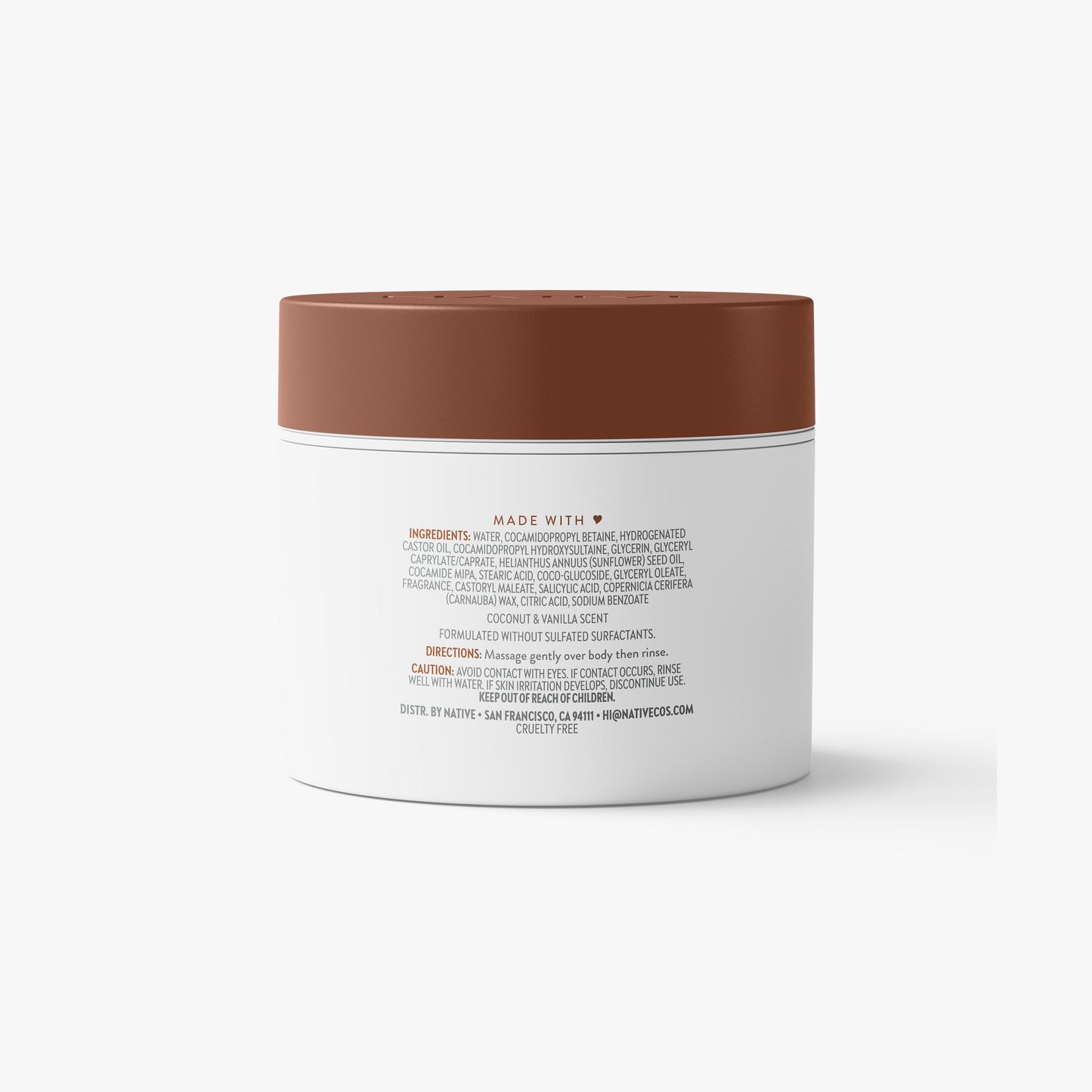 Body Scrub Coconut and Vanilla 12oz Classic Personal Care