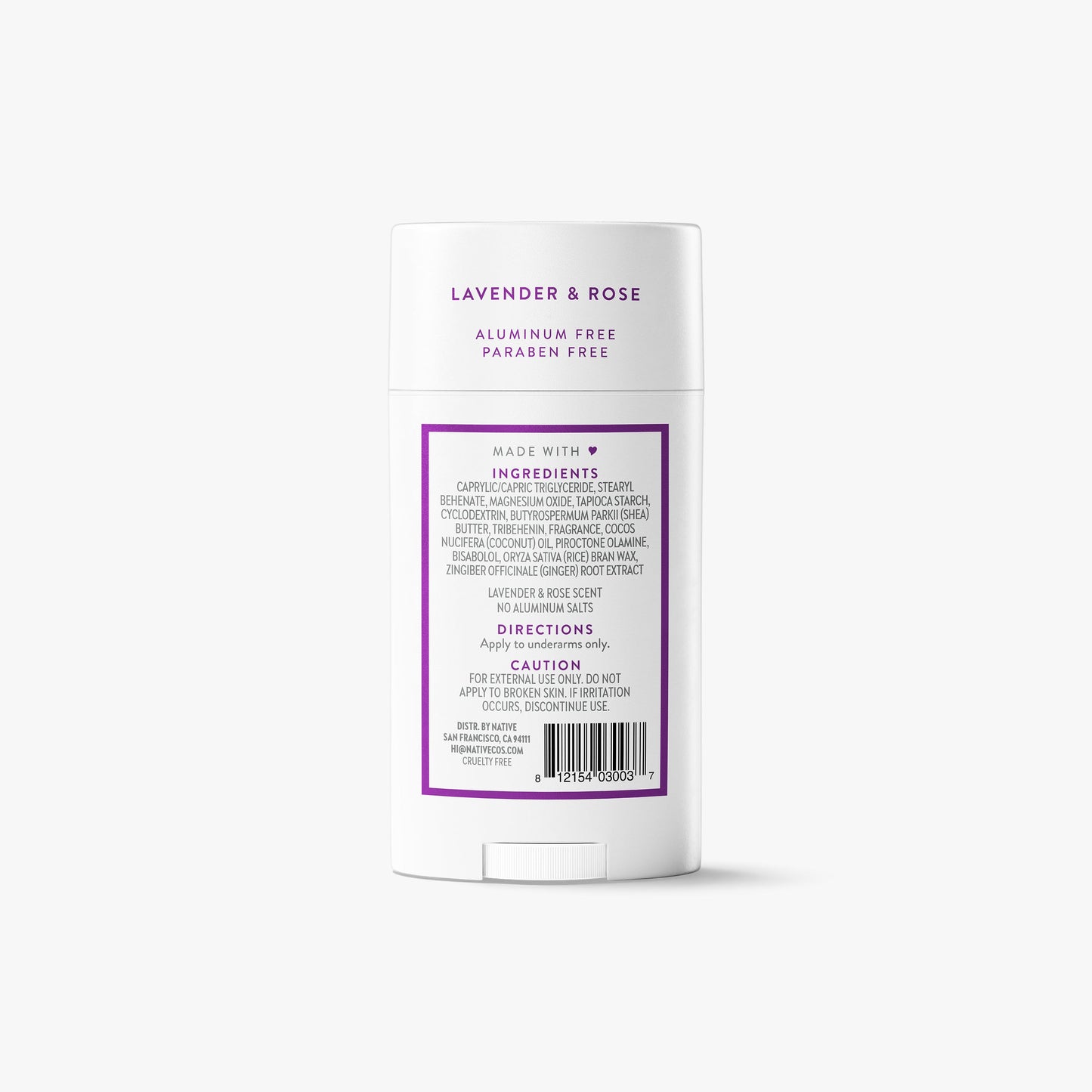 Deodorant Stick Lavender and Rose 2.65oz Classic Personal Care