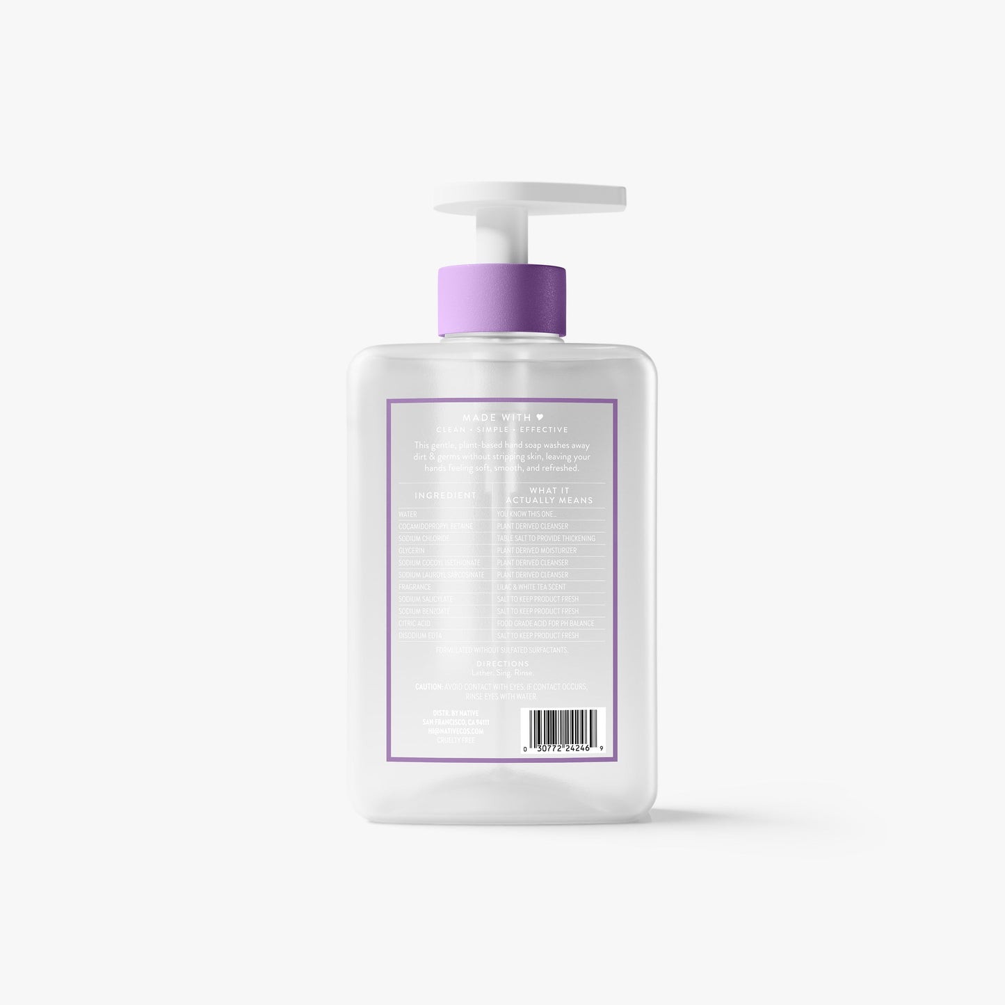 Hand Soap Lilac and White Tea 13oz Classic Personal Care