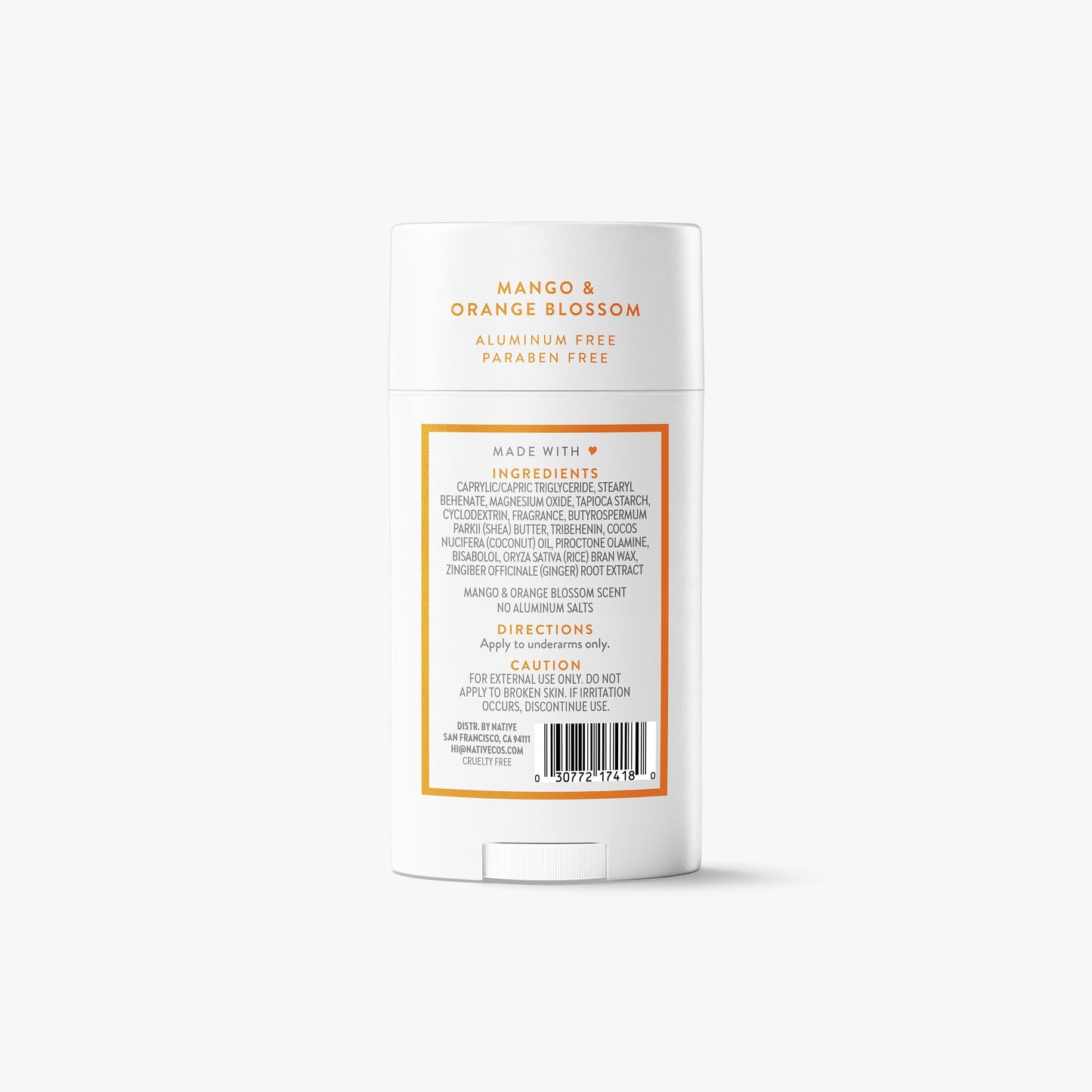 Deodorant Stick Mango and Orange Blossom 2.65oz Classic Personal Care