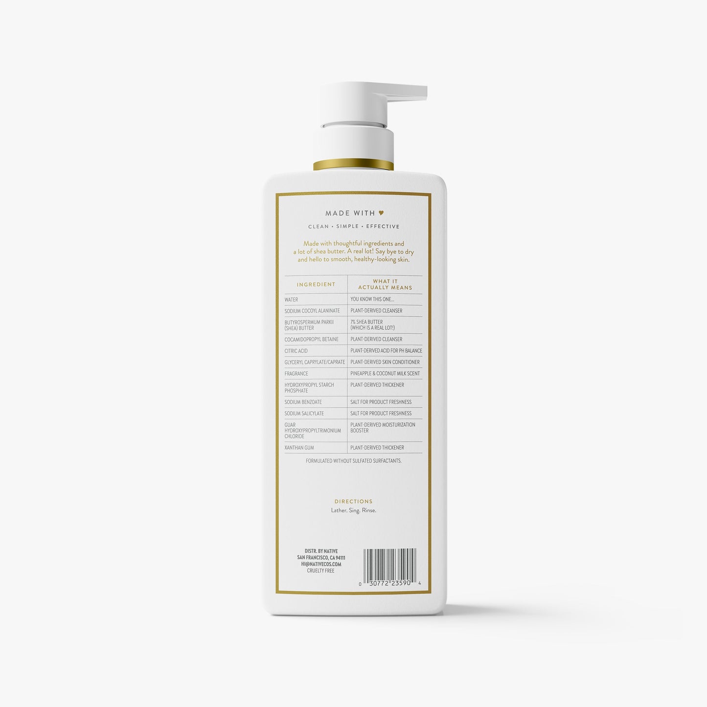 Moisturizing Body Wash Pineapple and Coconut Milk 22oz Classic Personal Care