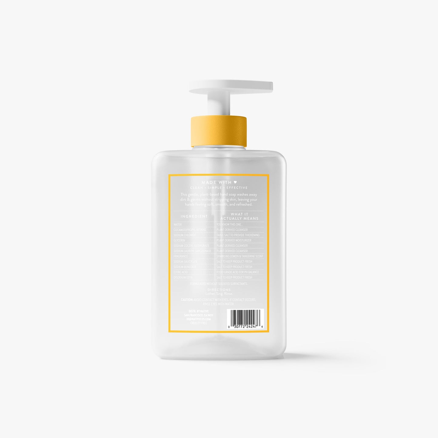 Hand Soap Sparkling Lemon and Tangerine 13oz Classic Personal Care