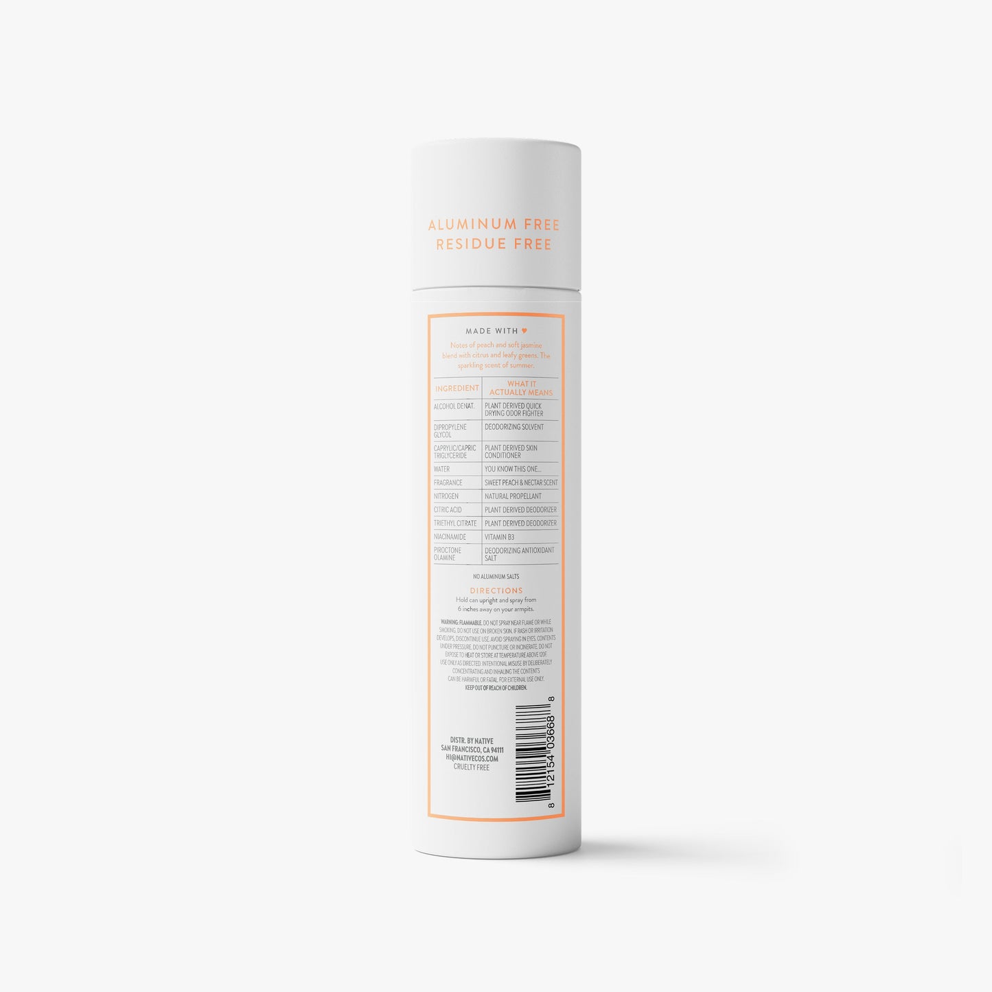 Deodorant Spray Sweet Peach and Nectar 3.5oz Classic Personal Care
