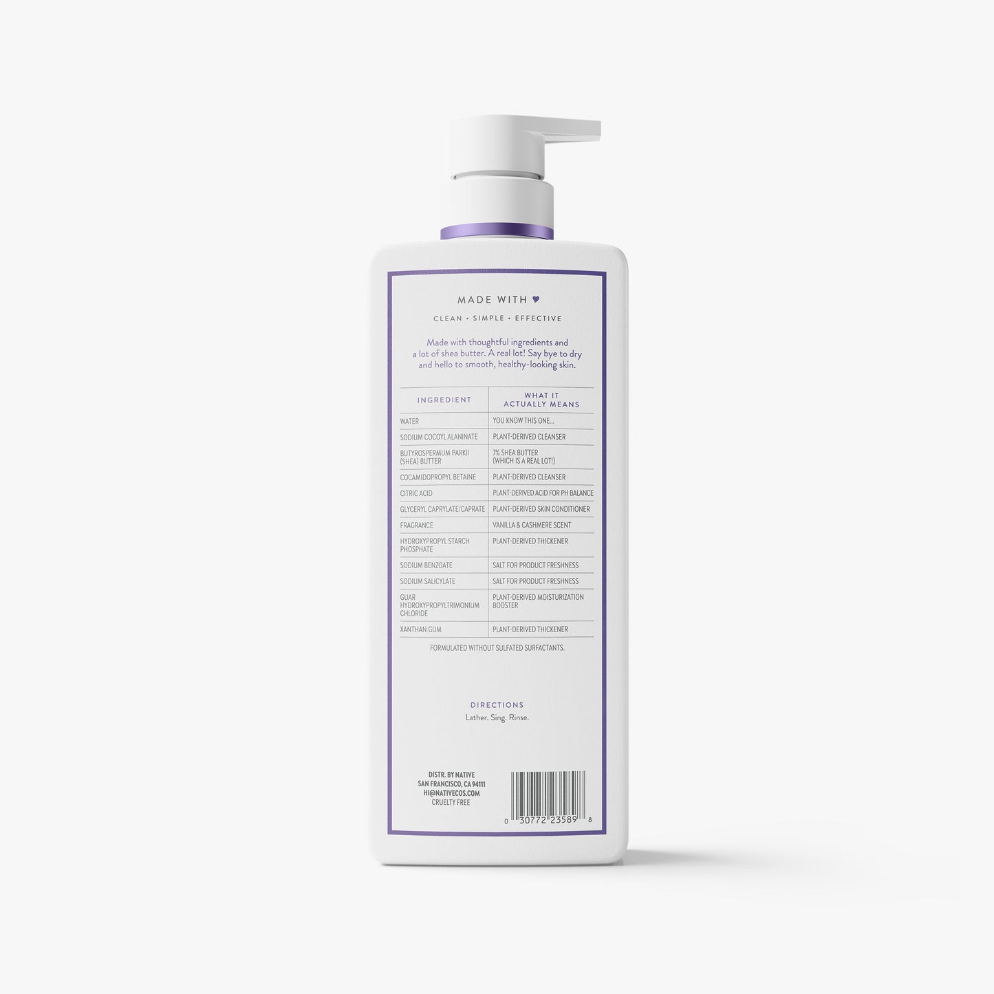 Moisturizing Body Wash Vanilla and Cashmere 22oz Classic Personal Care