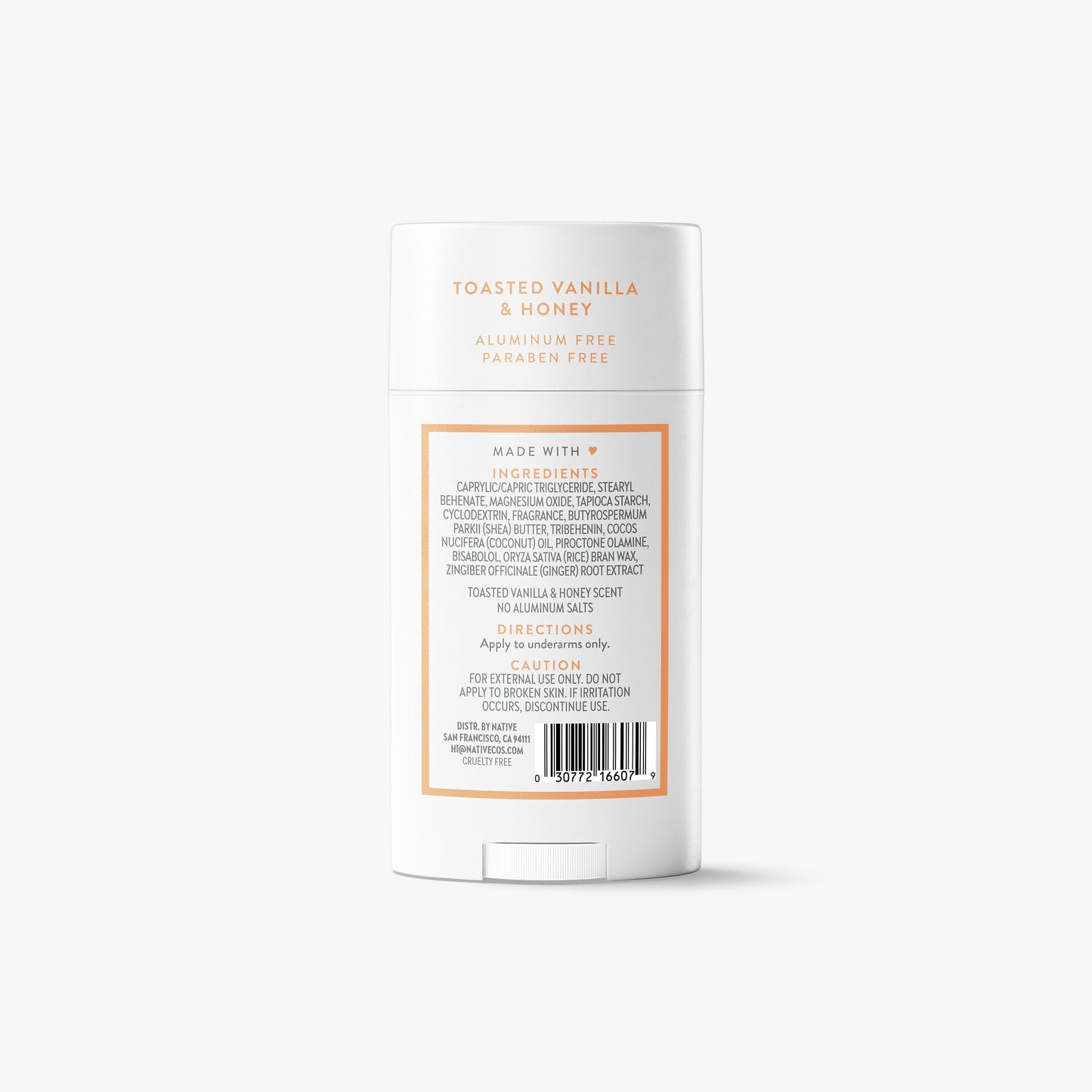 Deodorant Stick Toasted Vanilla and Honey 2.65oz Classic Personal Care