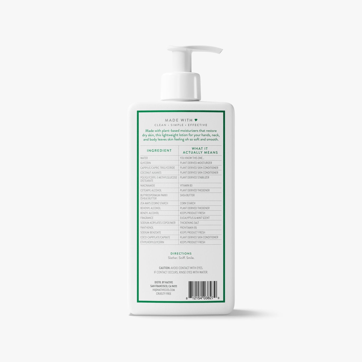 Body Lotion Eucalyptus and Mint 16.5oz Classic Personal Care