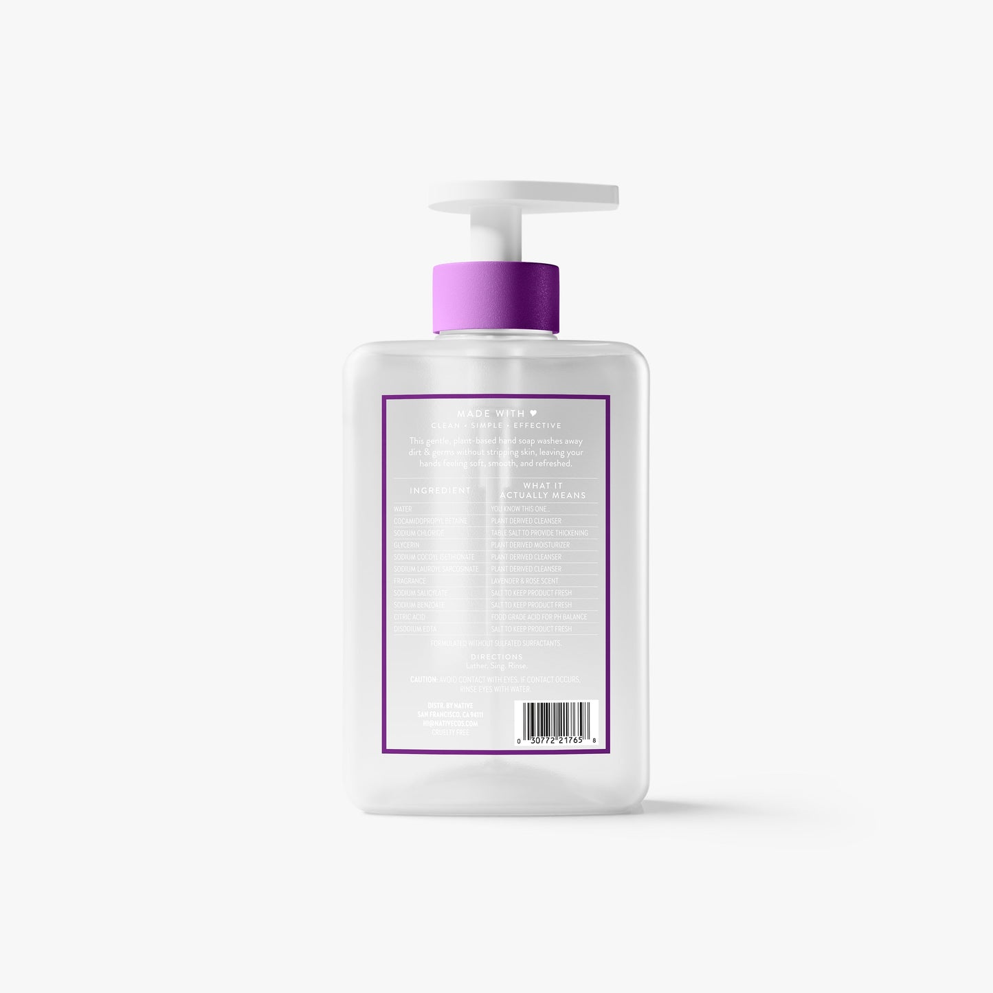 Hand Soap Lavender and Rose 13oz Classic Personal Care
