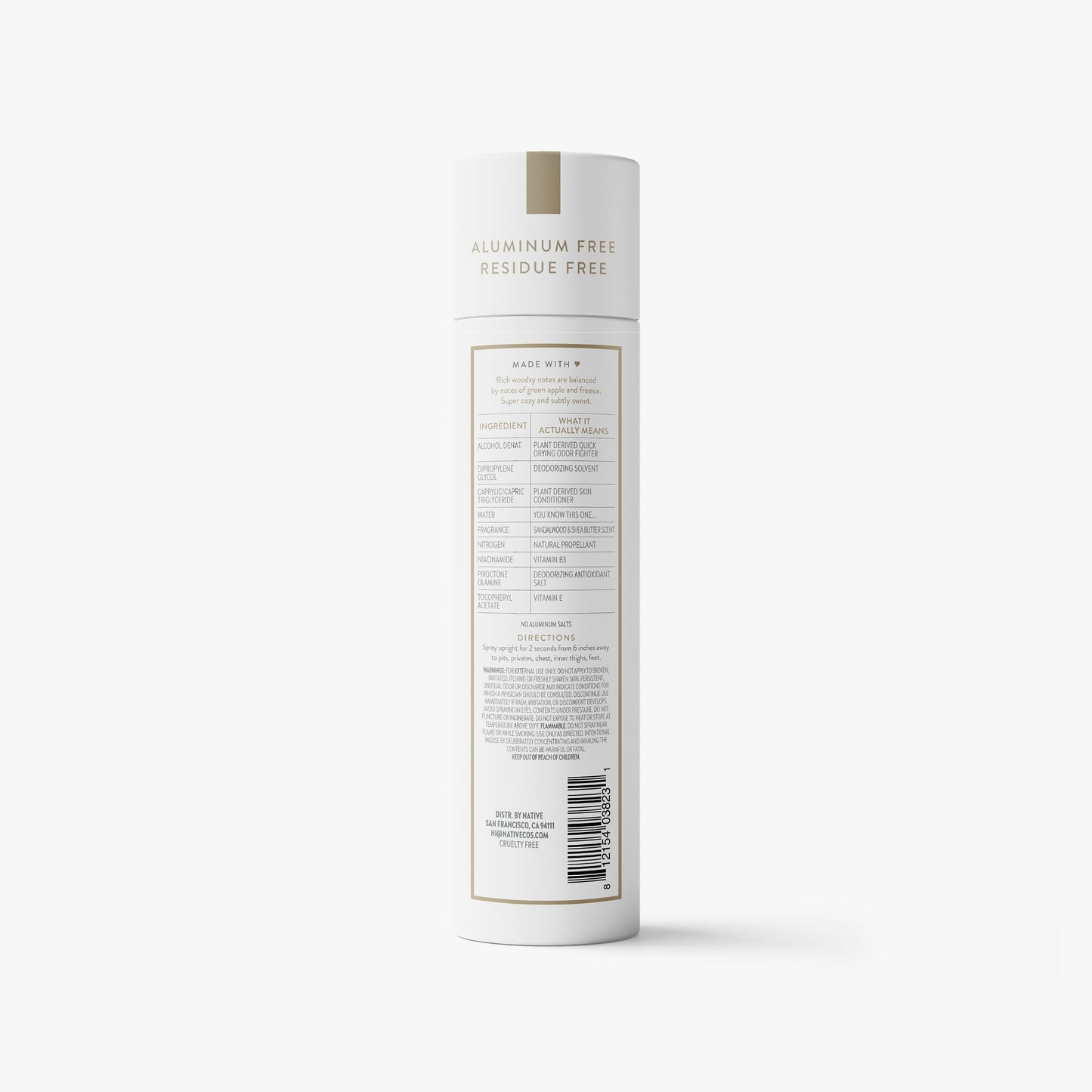 Whole Body Deodorant Spray Sandalwood and Shea Butter 3.5oz Classic Personal Care