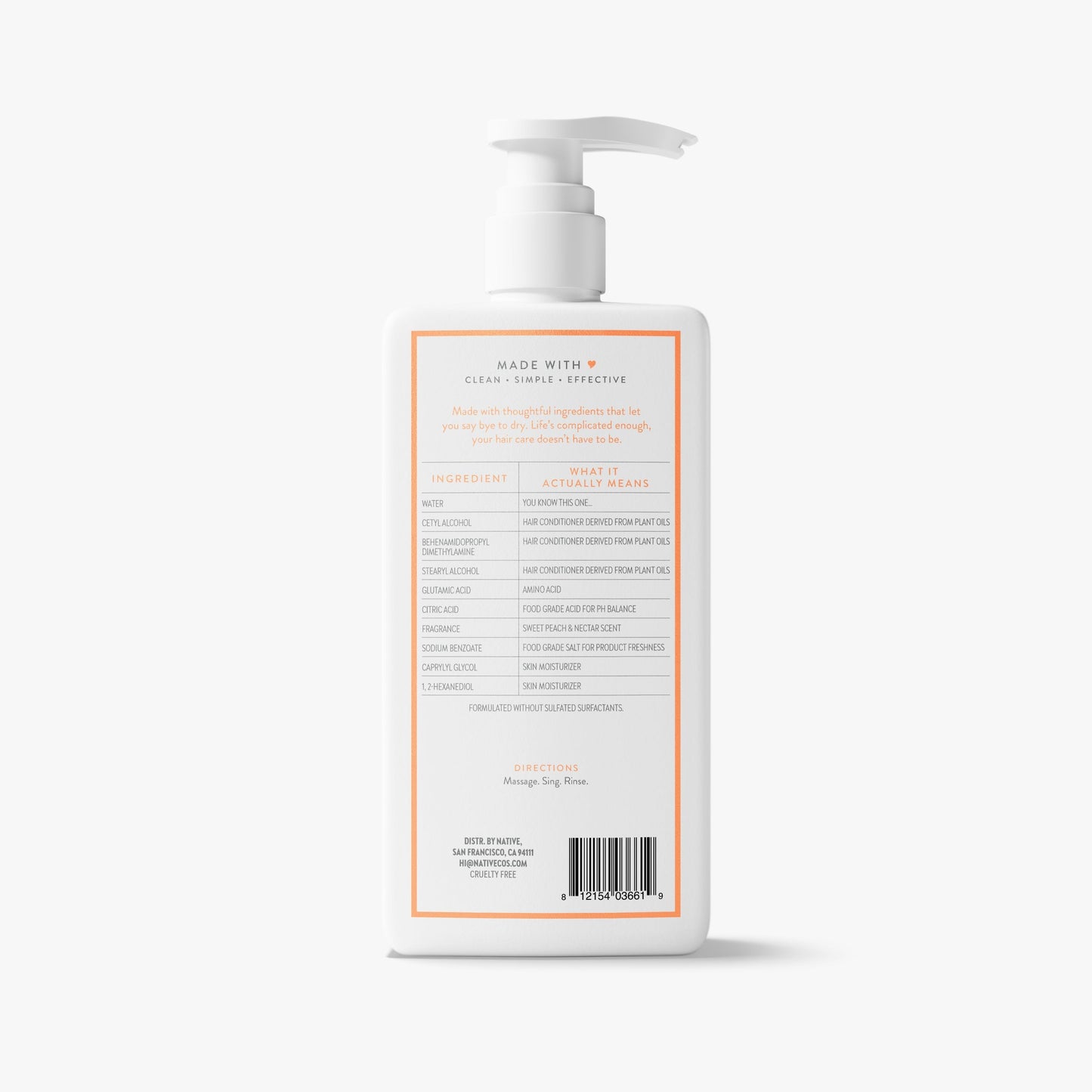 Moisturizing Conditioner Sweet Peach and Nectar 16.5oz Classic Personal Care