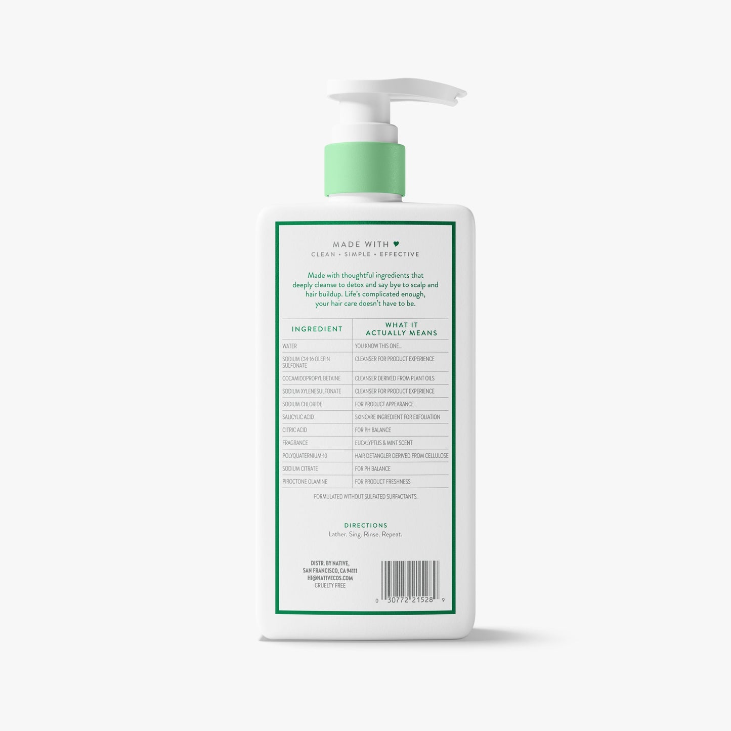 Scalp Clarifying Shampoo Eucalyptus and Mint 16.5oz Classic Personal Care