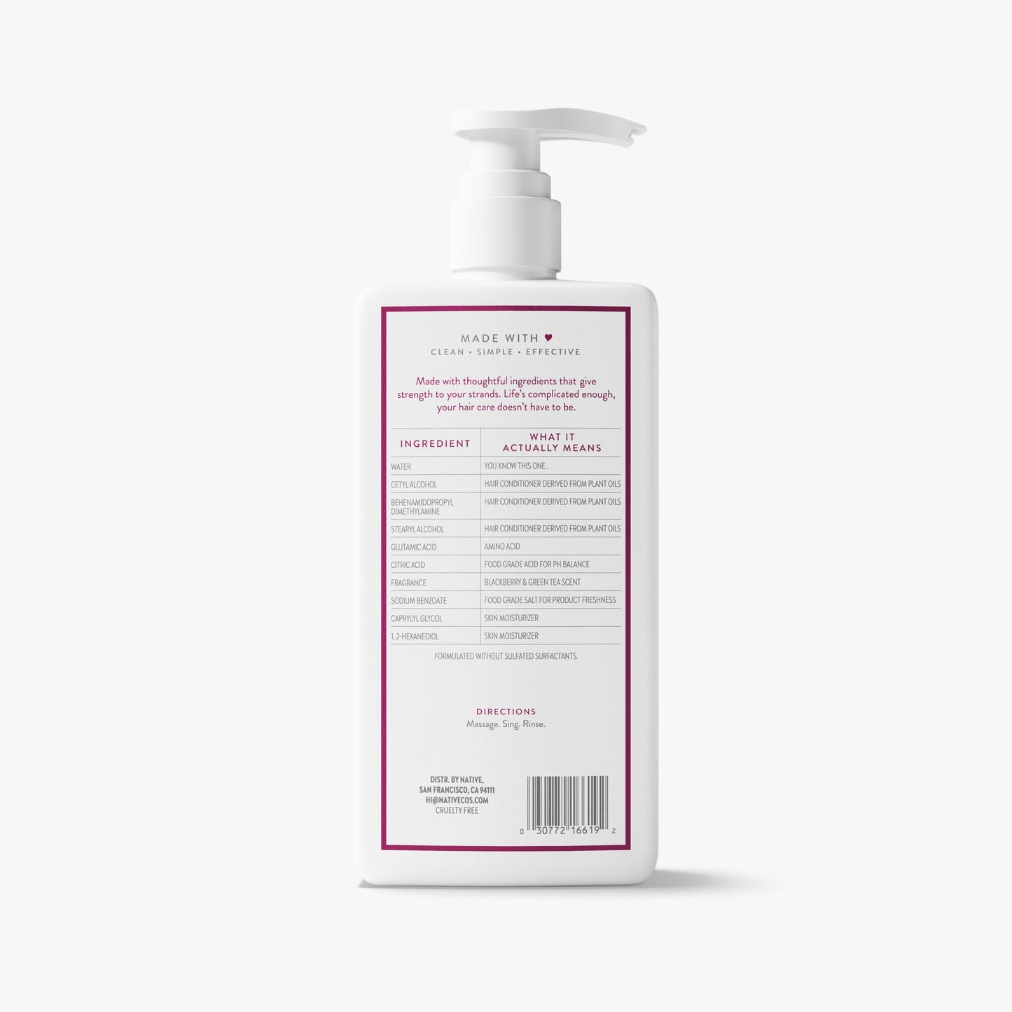 Strengthening Conditioner Blackberry and Green Tea 16.5oz Classic Personal Care