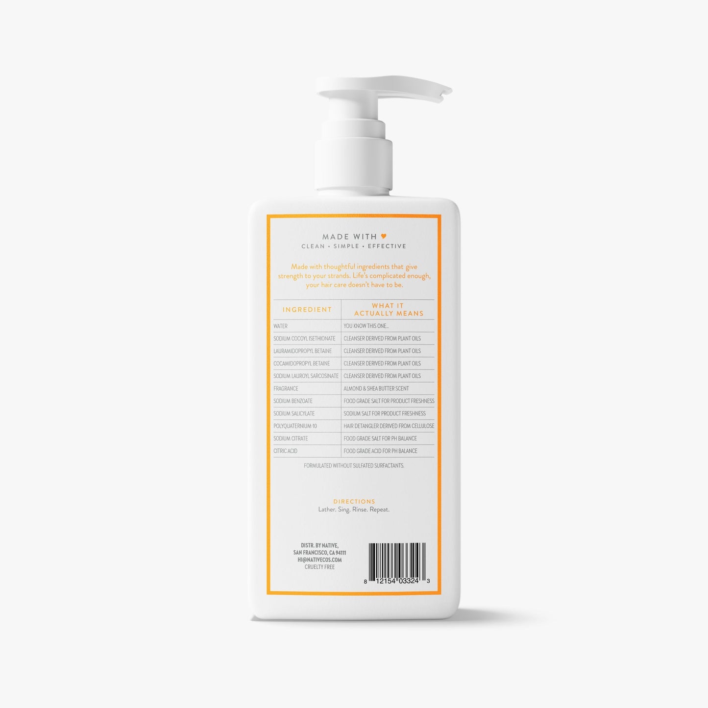Strengthening Shampoo Almond and Shea Butter 16.5oz Classic Personal Care