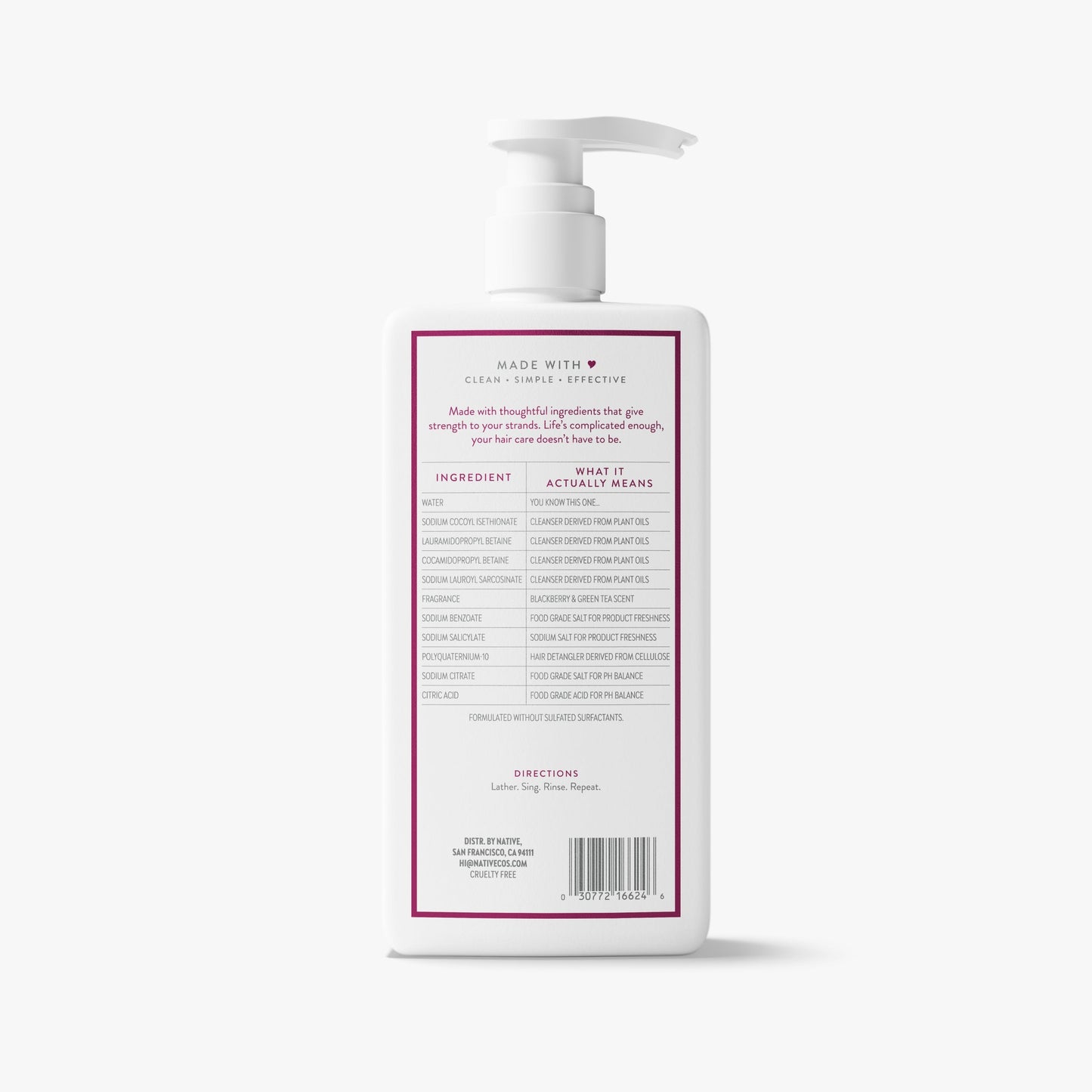 Strengthening Shampoo Blackberry and Green Tea 16.5oz Classic Personal Care