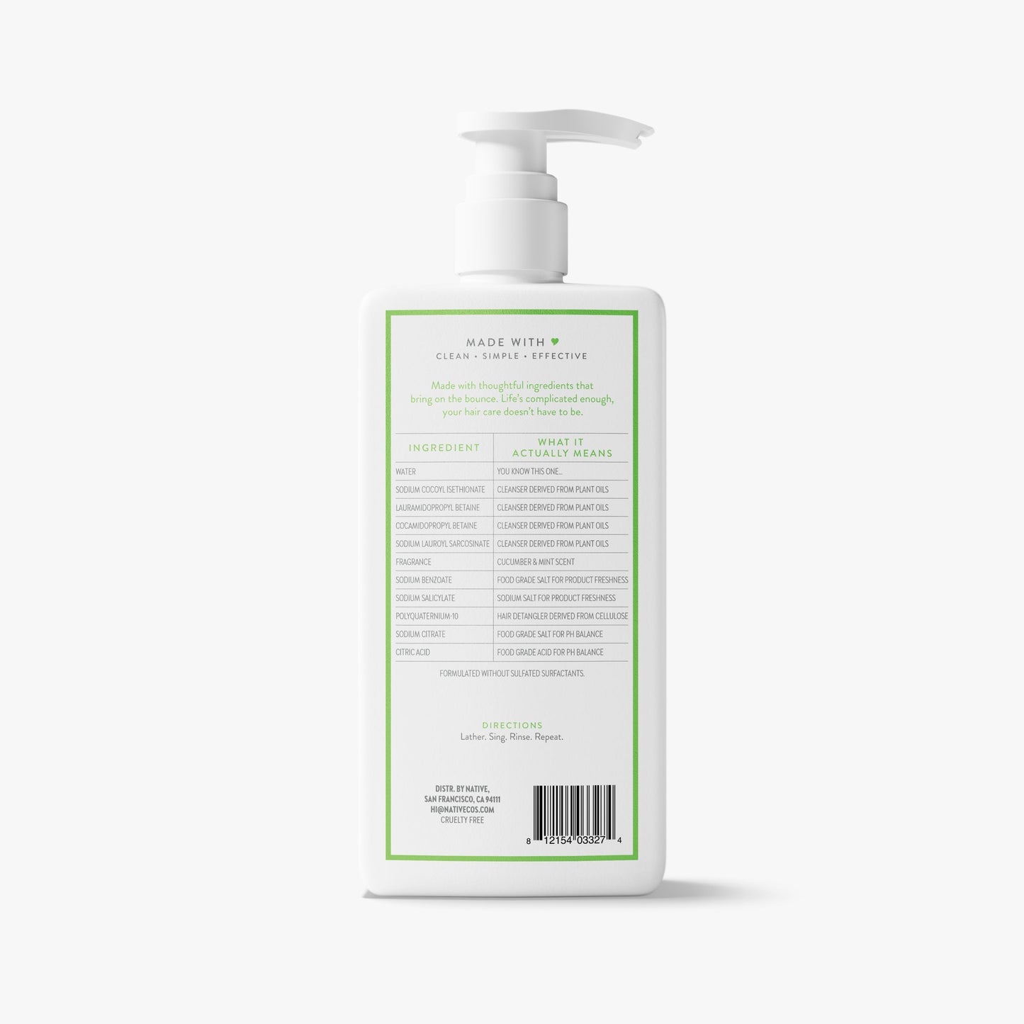 Volumizing Shampoo Cucumber and Mint 16.5oz Classic Personal Care