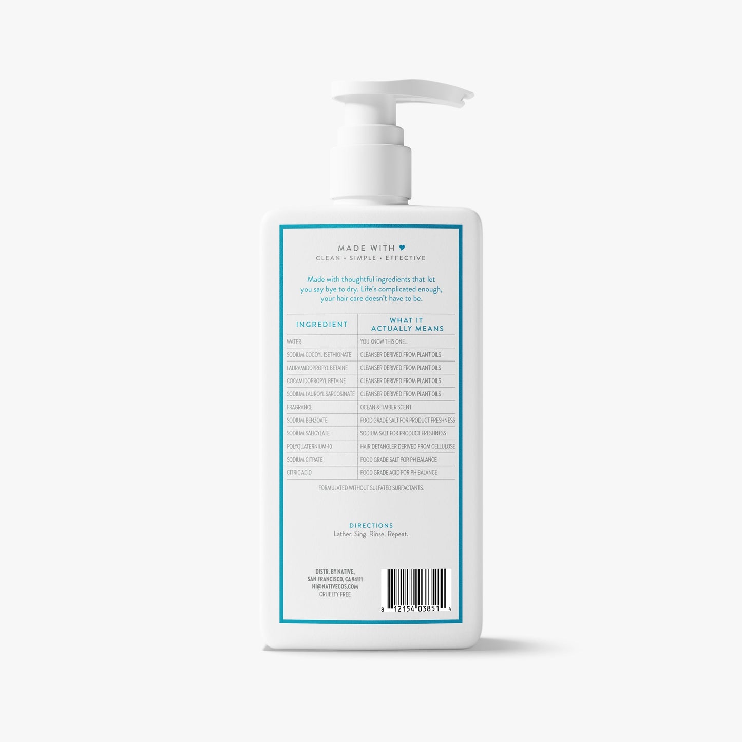 Moisturizing Shampoo Ocean and Timber 16.5oz Classic Personal Care