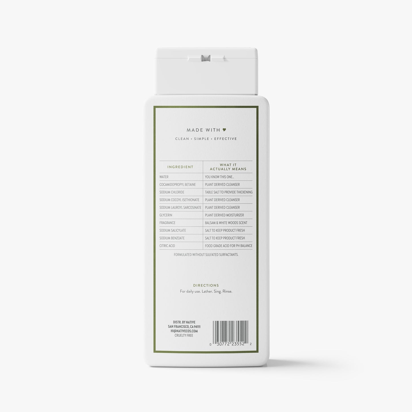 Body Wash Balsam and White Woods 18oz Classic Personal Care