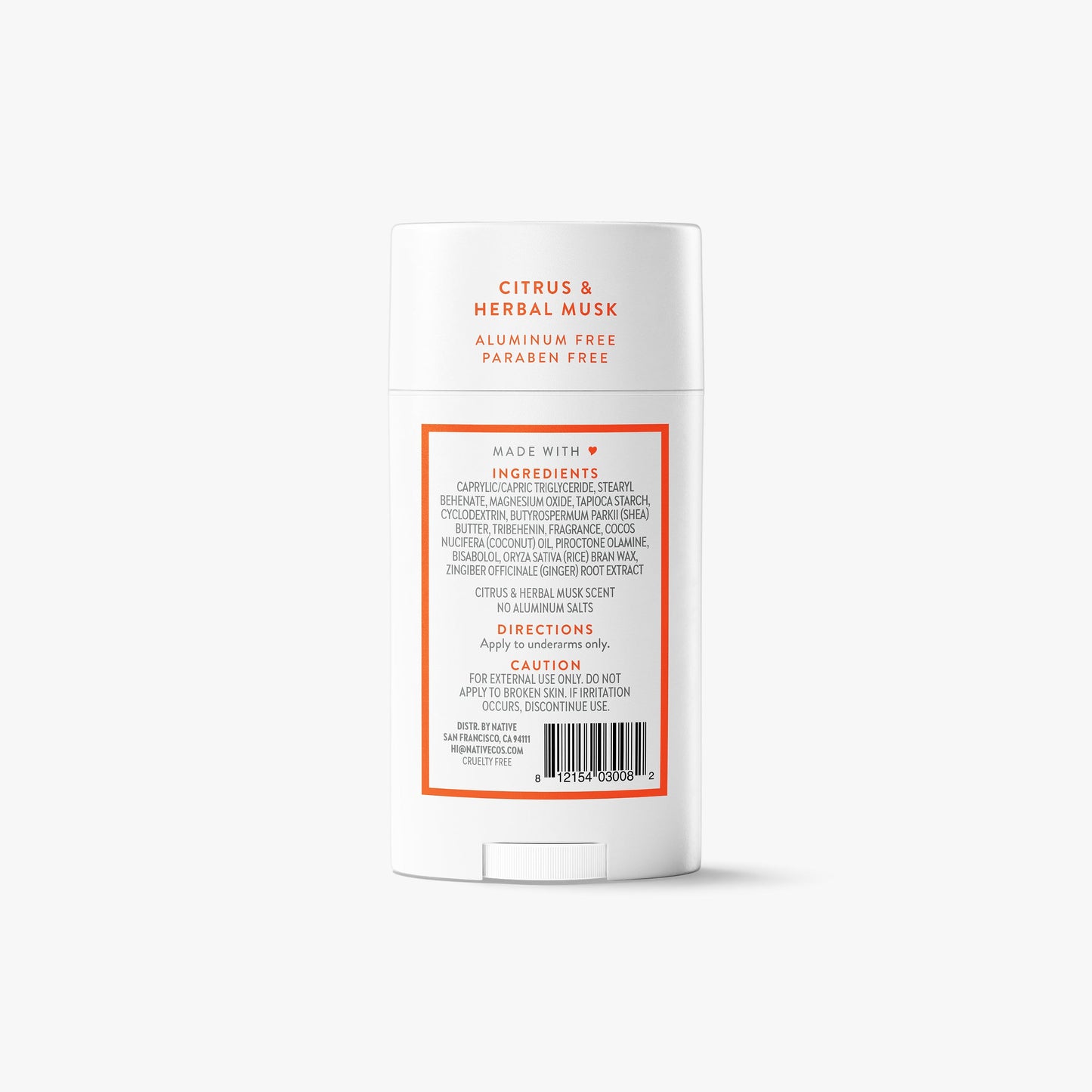 Deodorant Stick Citrus and Herbal Musk 2.65oz Classic Personal Care