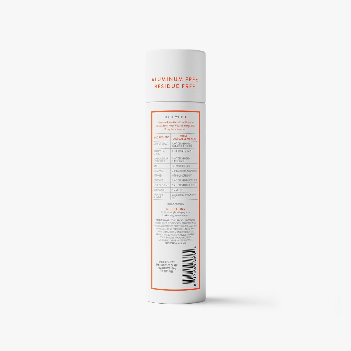 Deodorant Spray Citrus and Herbal Musk 3.5oz Classic Personal Care