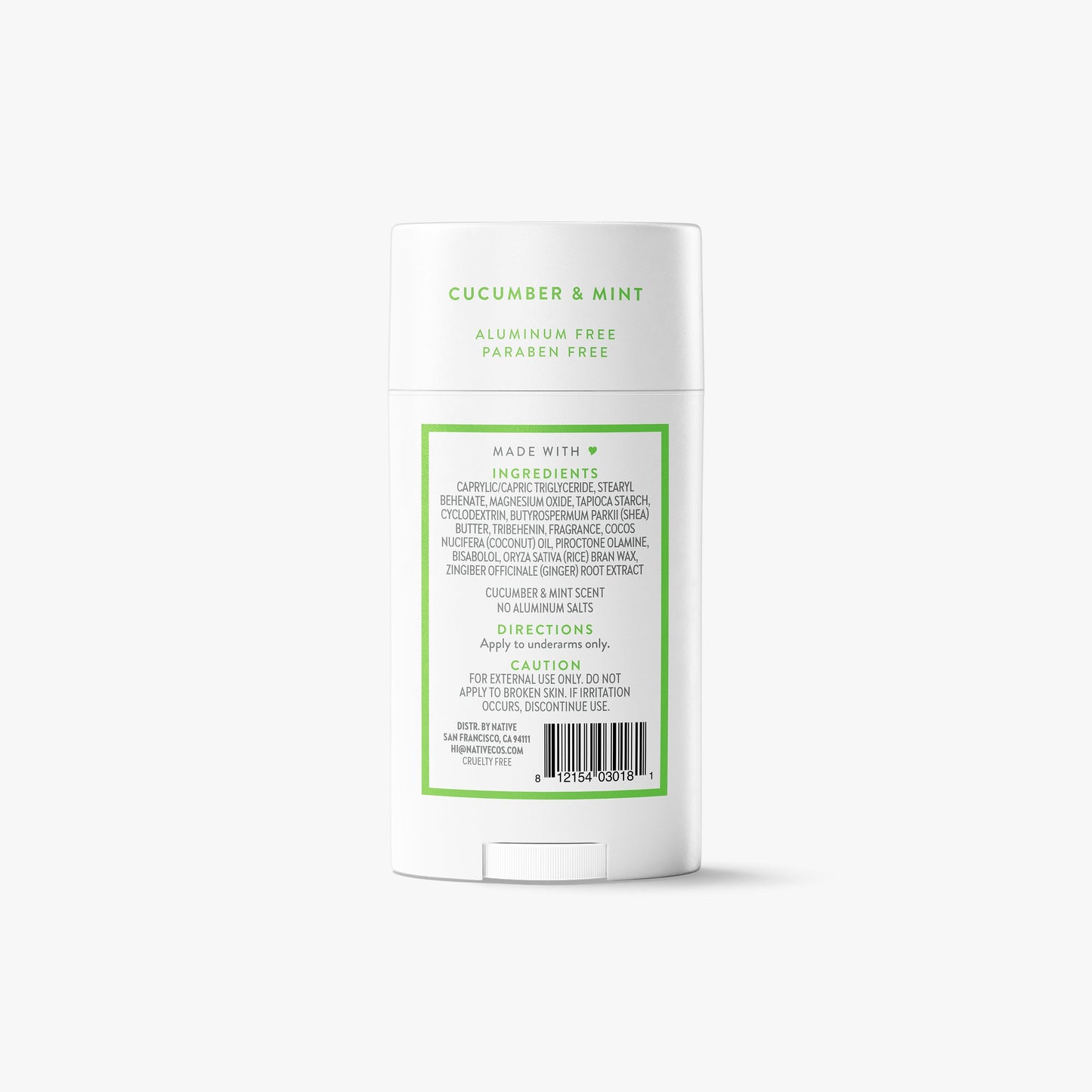 Deodorant Stick Cucumber and Mint 2.65oz Classic Personal Care