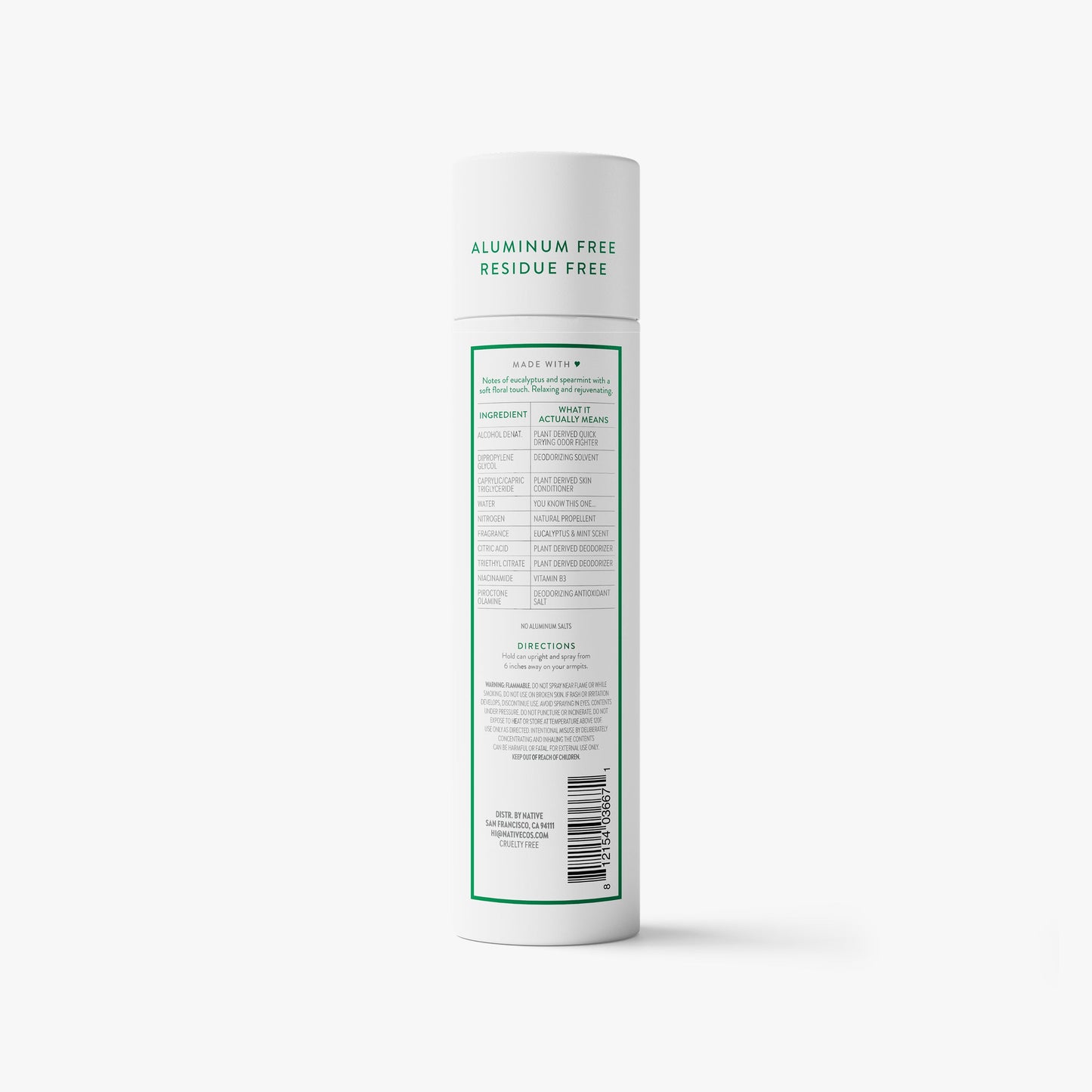 Deodorant Spray Eucalyptus and Mint 3.5oz Classic Personal Care