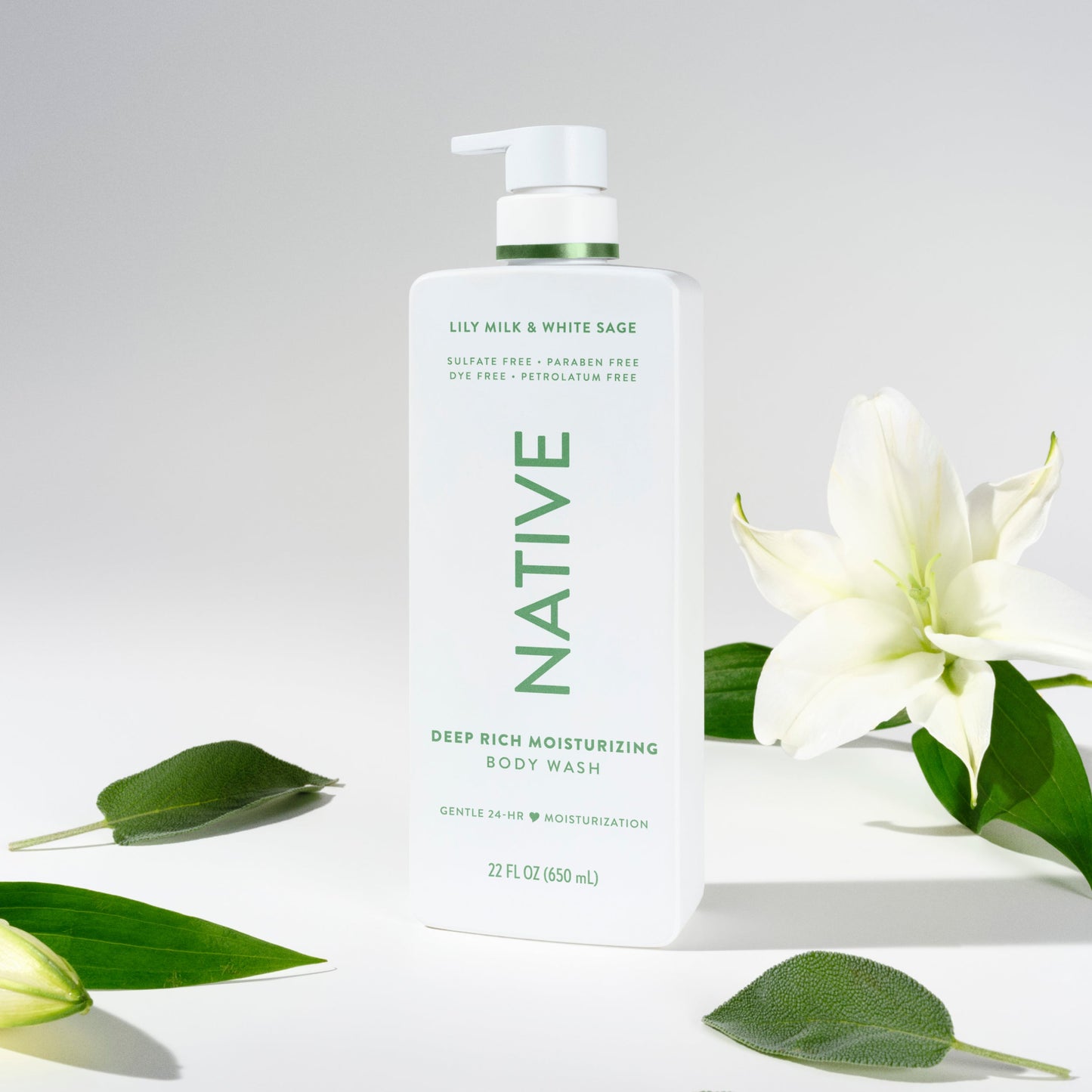 Moisturizing Body Wash Lily Milk and White Sage 22oz Classic Personal Care