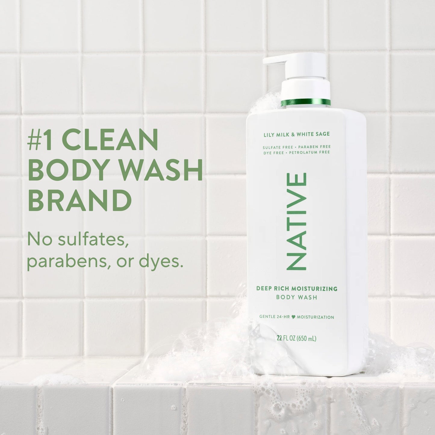 Moisturizing Body Wash Lily Milk and White Sage 22oz Classic Personal Care