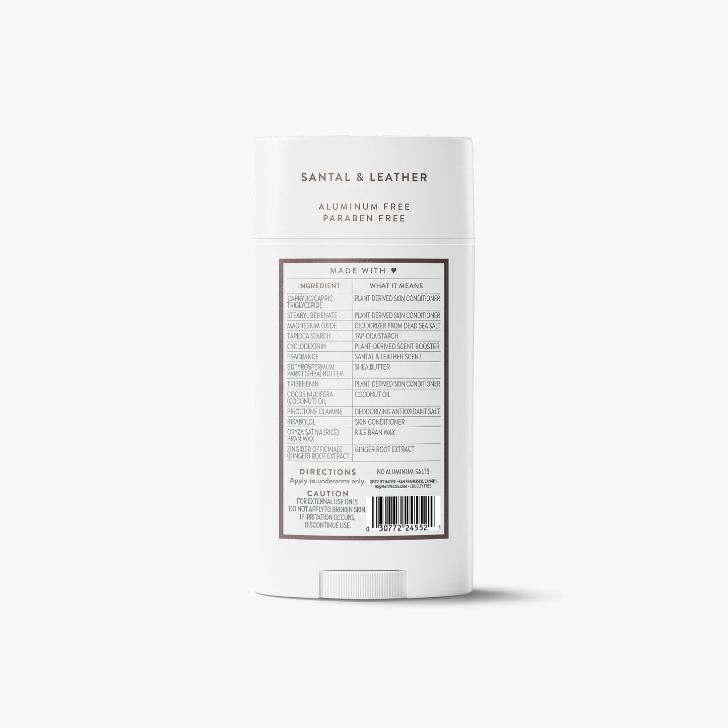 Deodorant Stick Santal and Leather 3.1oz Classic Personal Care