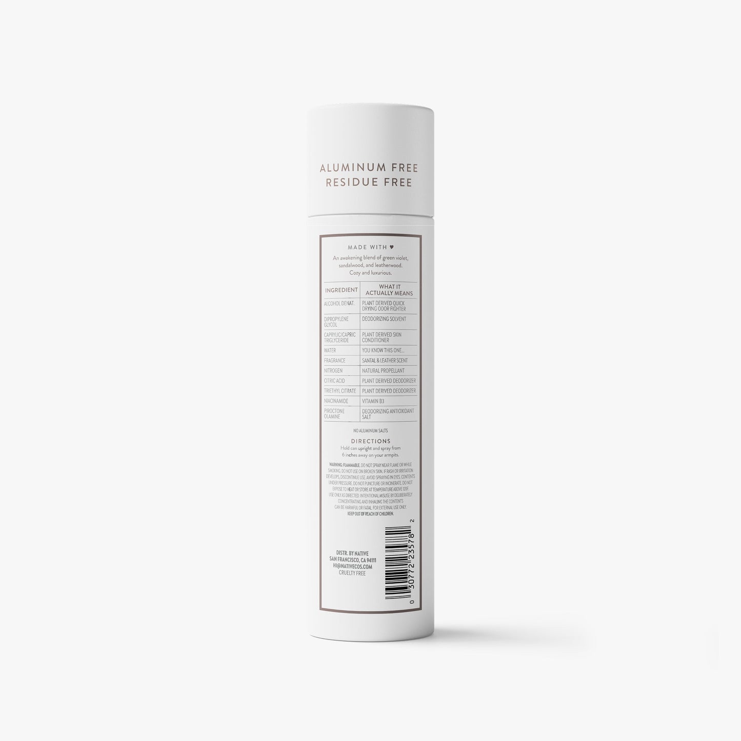 Deodorant Spray Santal and Leather 3.5oz Classic Personal Care