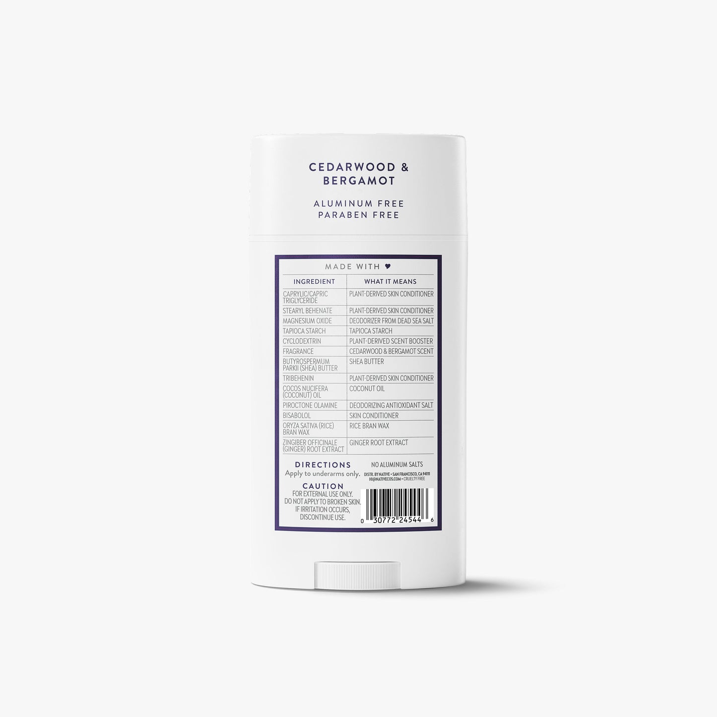 Deodorant Stick Cedarwood and Bergamot 3.1oz Classic Personal Care