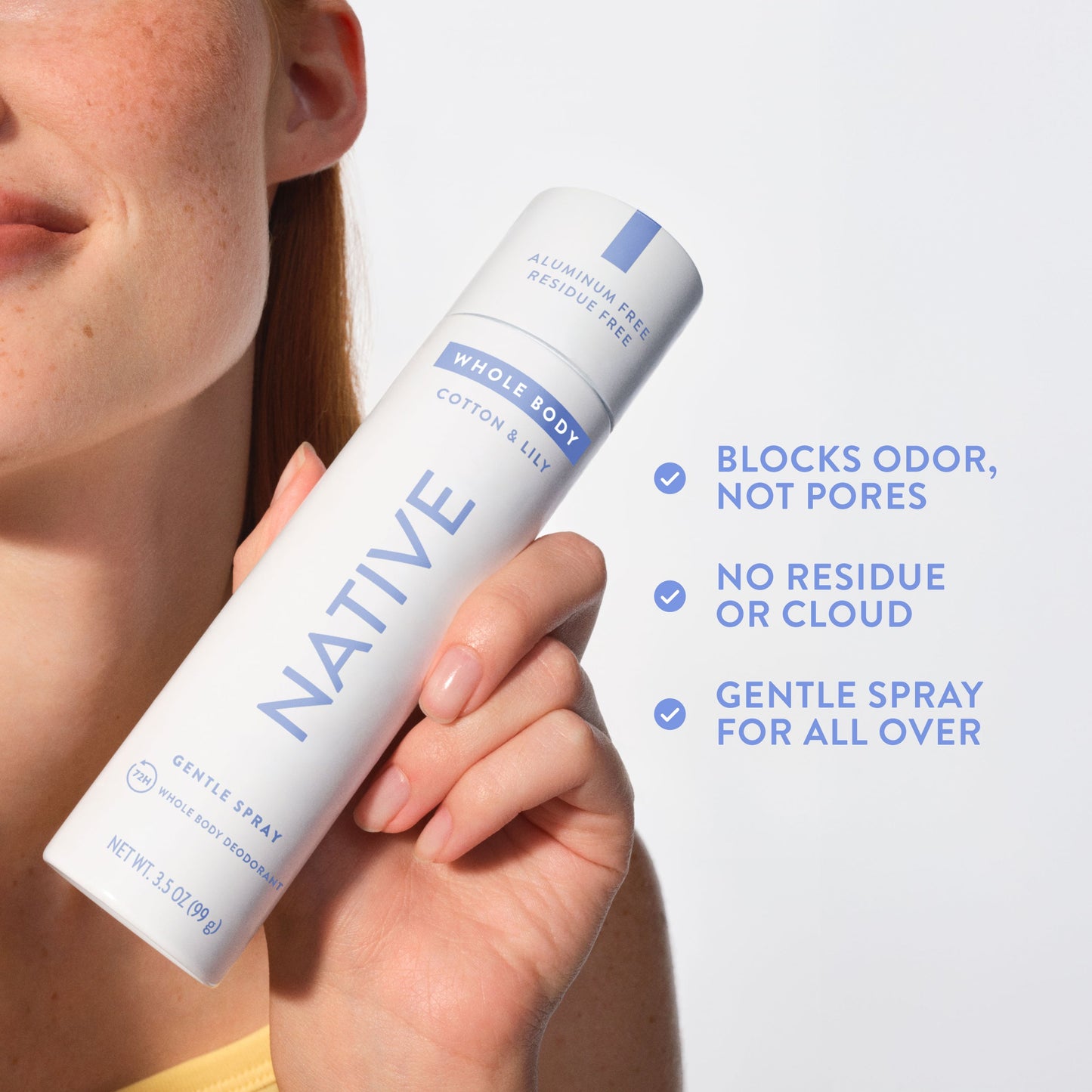 Whole Body Deodorant Spray Cotton and Lily 3.5oz Classic Personal Care