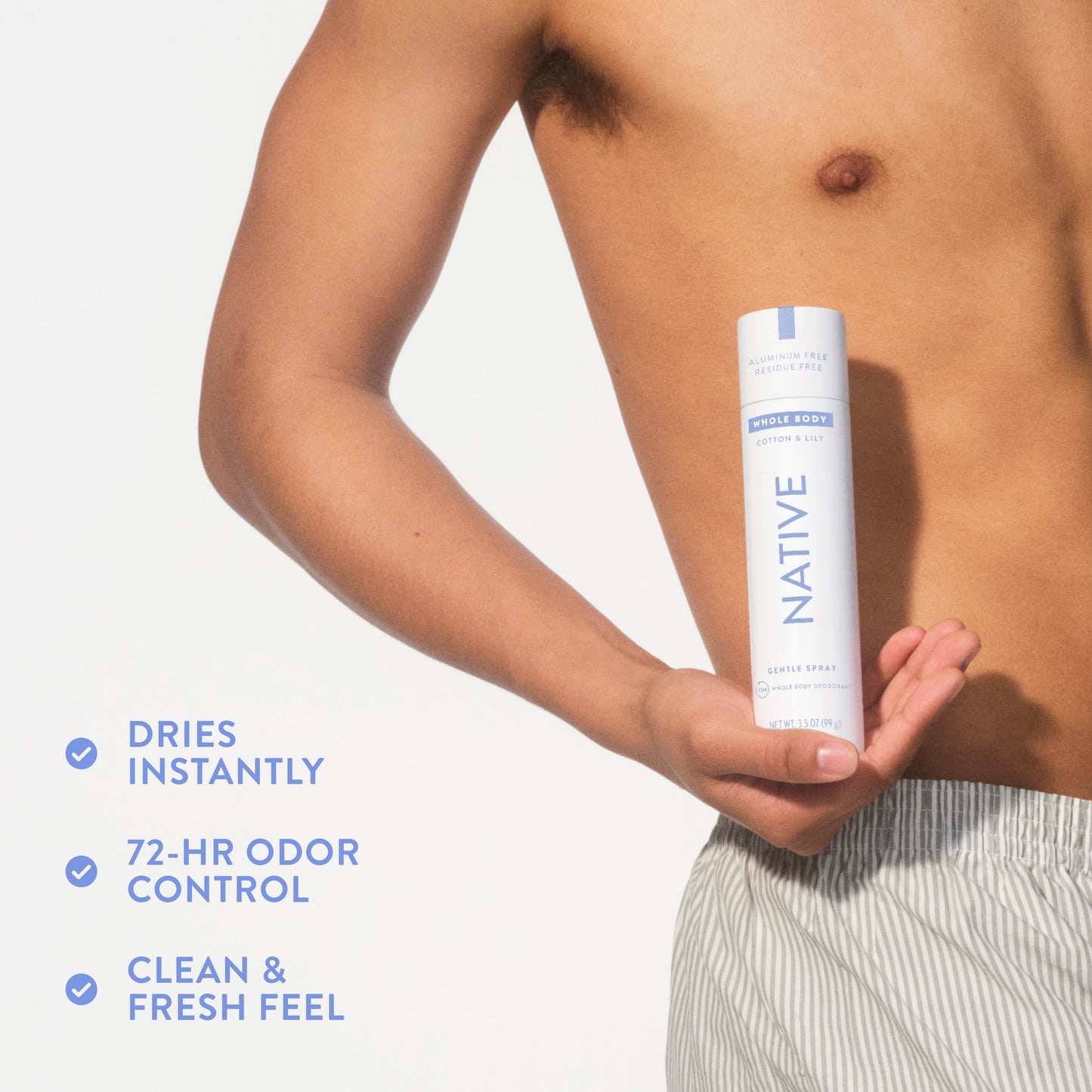 Whole Body Deodorant Spray Cotton and Lily 3.5oz Classic Personal Care