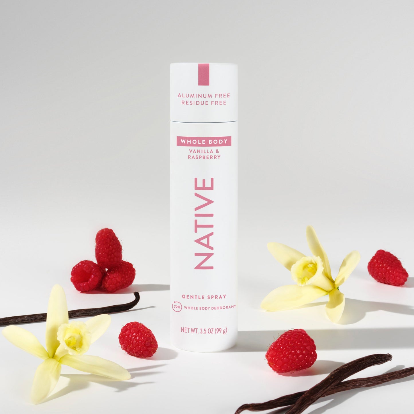 Whole Body Deodorant Spray Vanilla and Raspberry 3.5oz Classic Personal Care