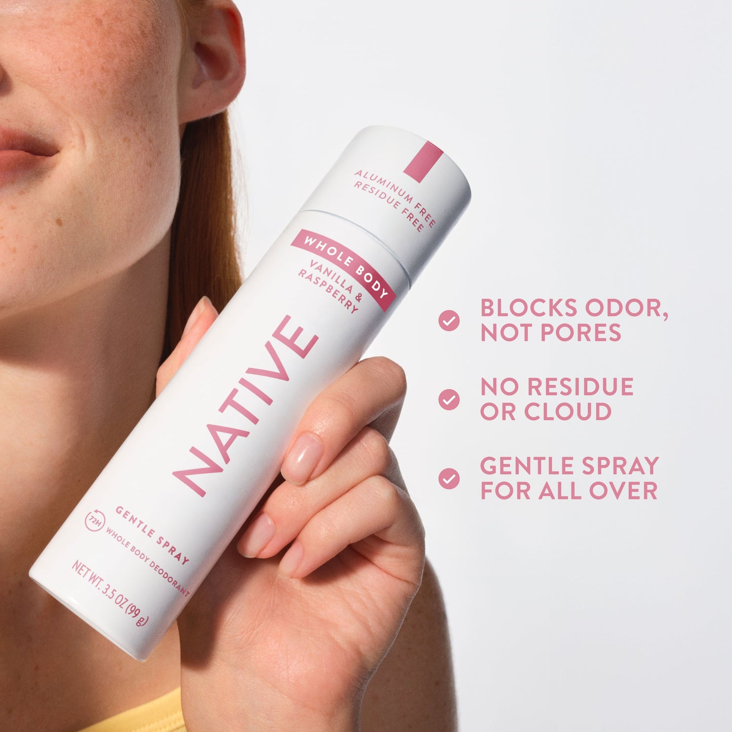 Whole Body Deodorant Spray Vanilla and Raspberry 3.5oz Classic Personal Care