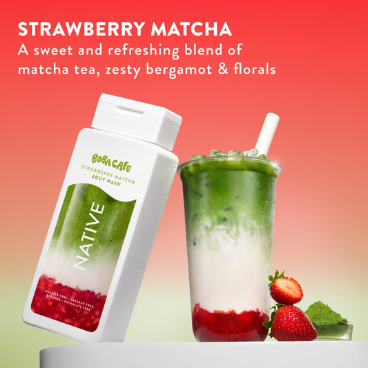 Body Wash Strawberry Matcha 18oz Limited Edition Personal Care