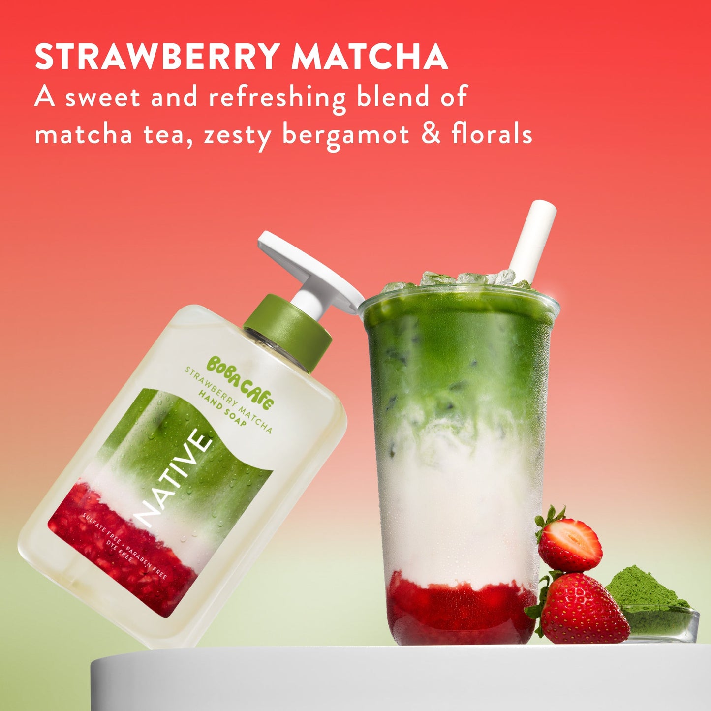 Hand Soap Strawberry Matcha 13oz Limited Edition Personal Care