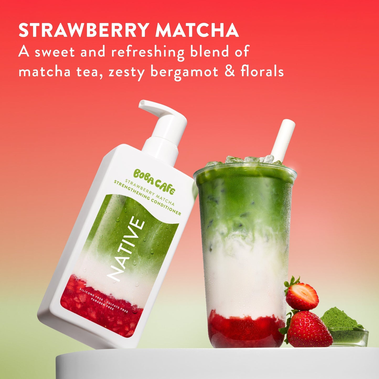 Strengthening Conditioner Strawberry Matcha 16.5oz Limited Edition Personal Care
