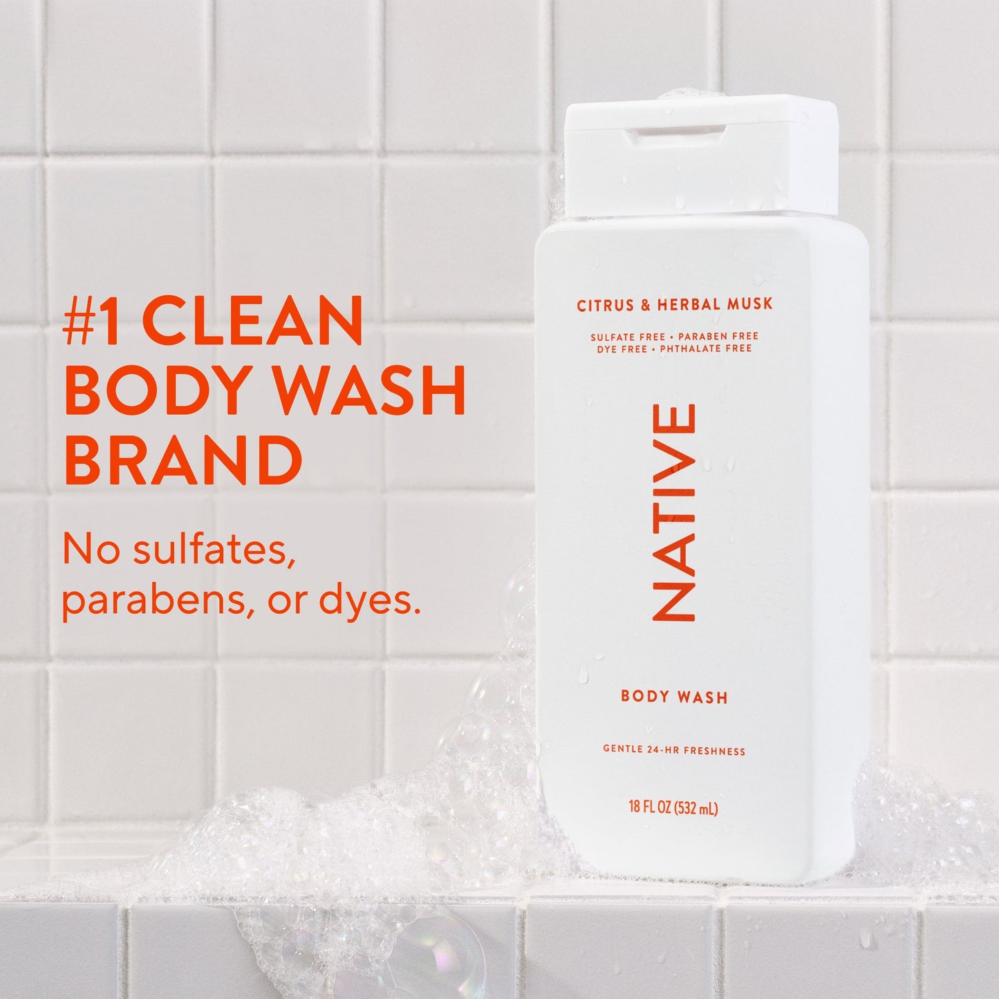 Body Wash Citrus and Herbal Musk 18oz Classic Personal Care