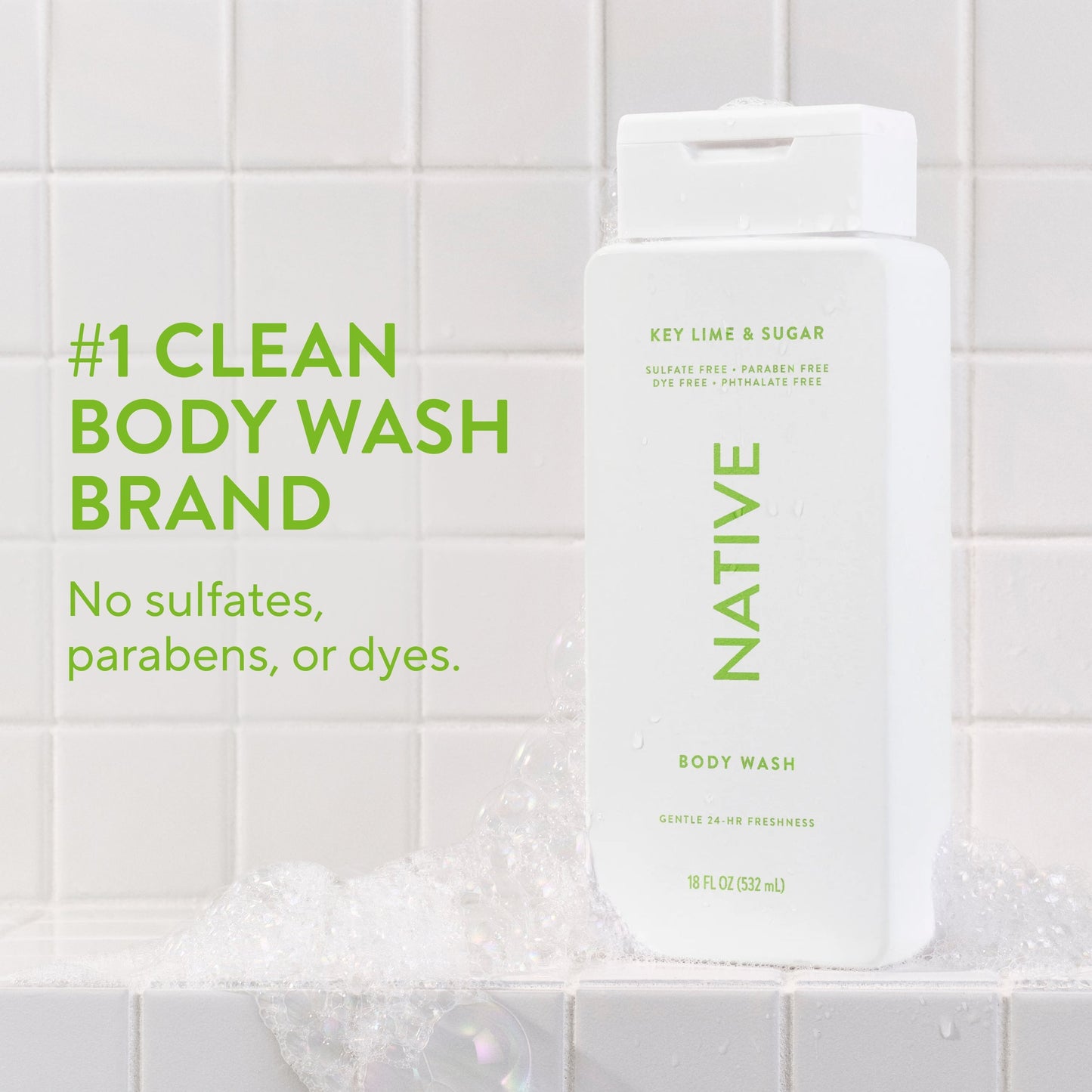 Body Wash Key Lime and Sugar 18oz Classic Personal Care