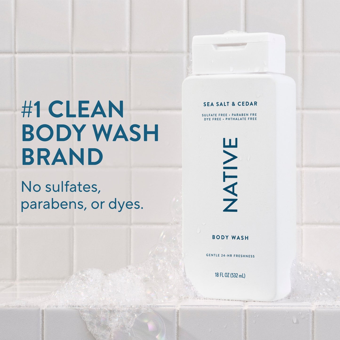 Body Wash Sea Salt and Cedar 18oz Classic Personal Care