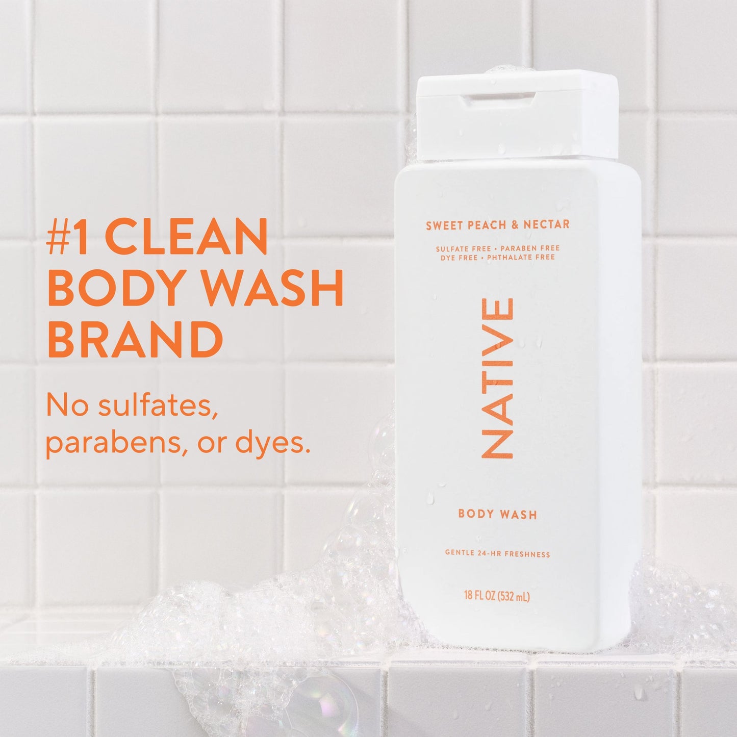 Body Wash Sweet Peach and Nectar 18oz Classic Personal Care