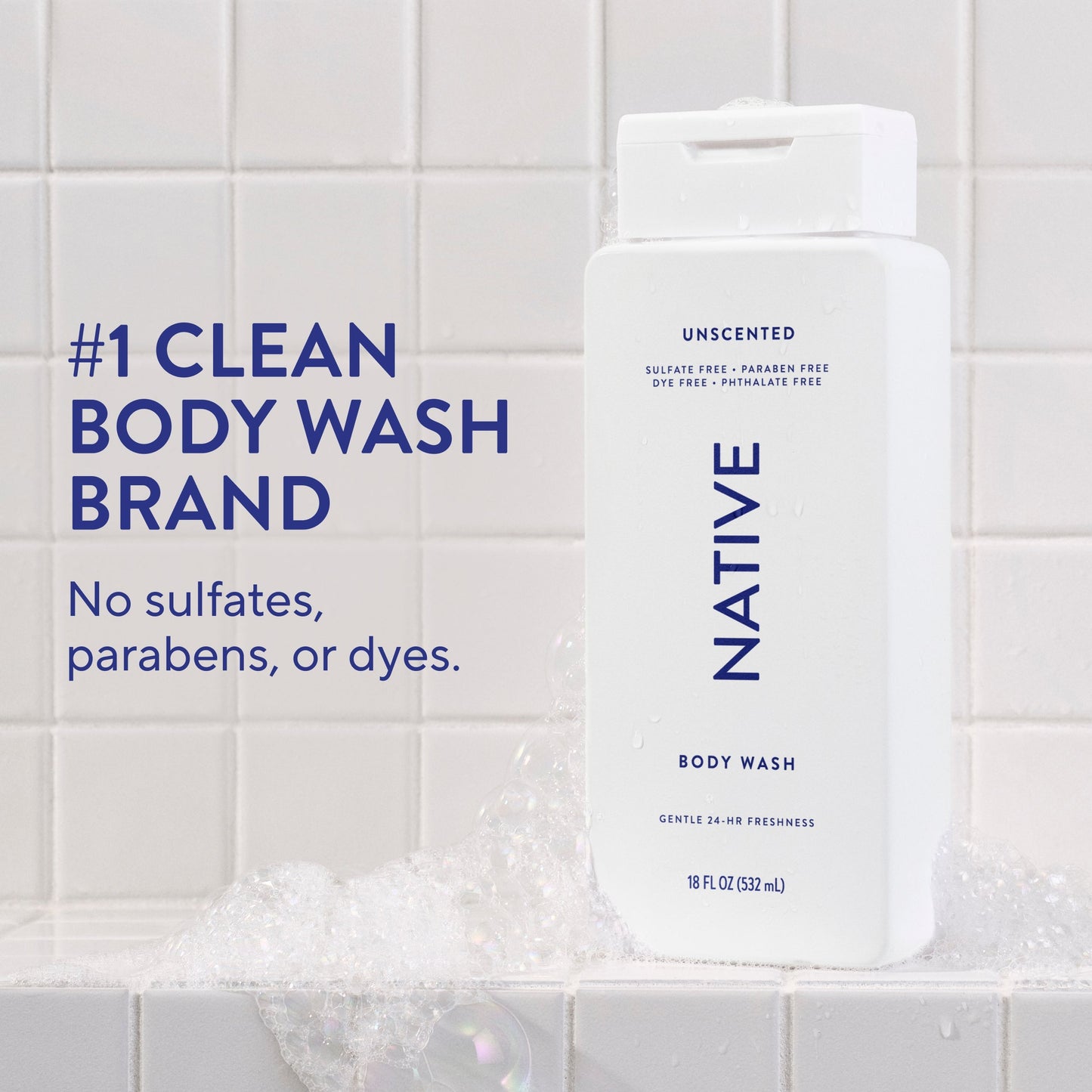 Body Wash Unscented 18oz Classic Personal Care