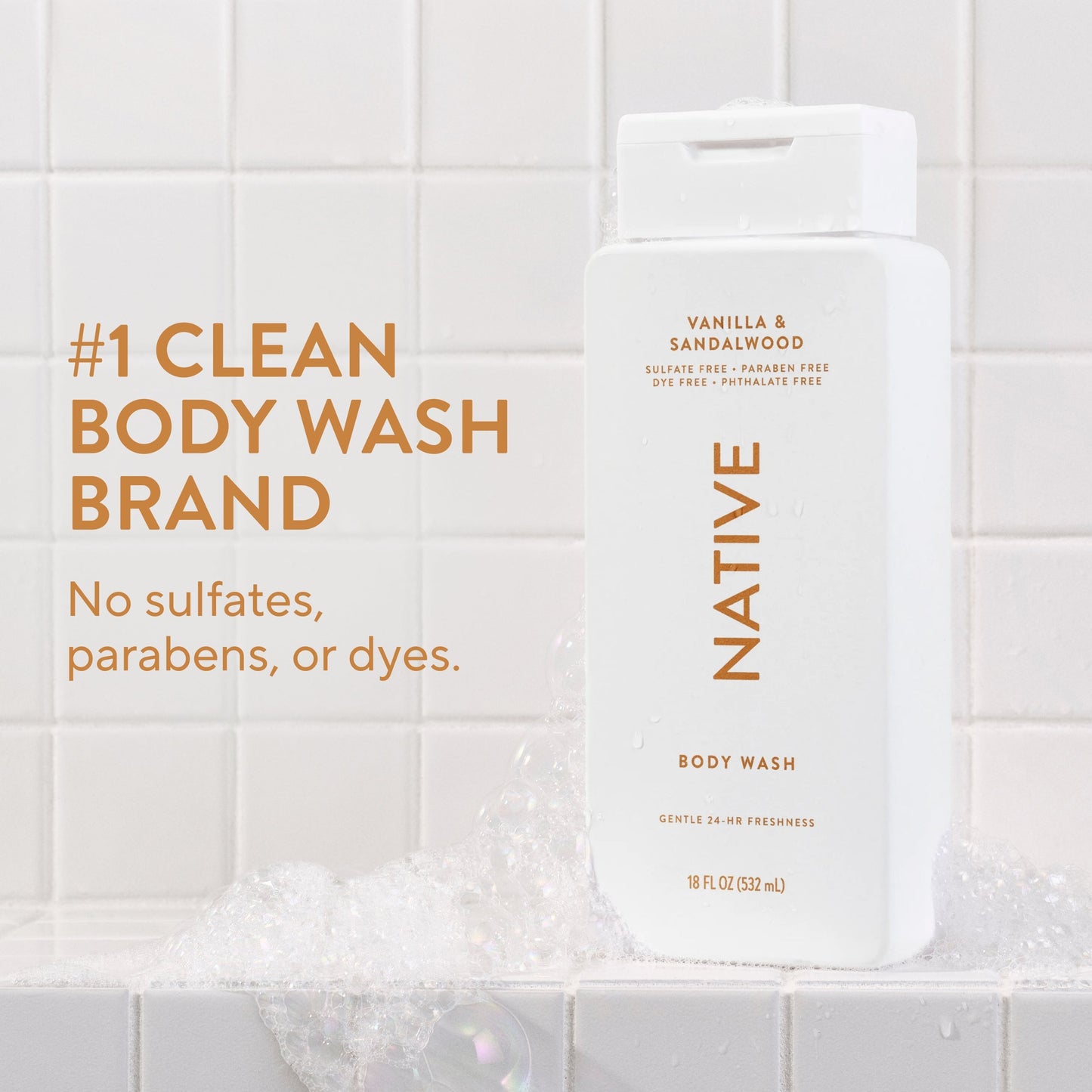Body Wash Vanilla and Sandalwood 18oz Classic Personal Care