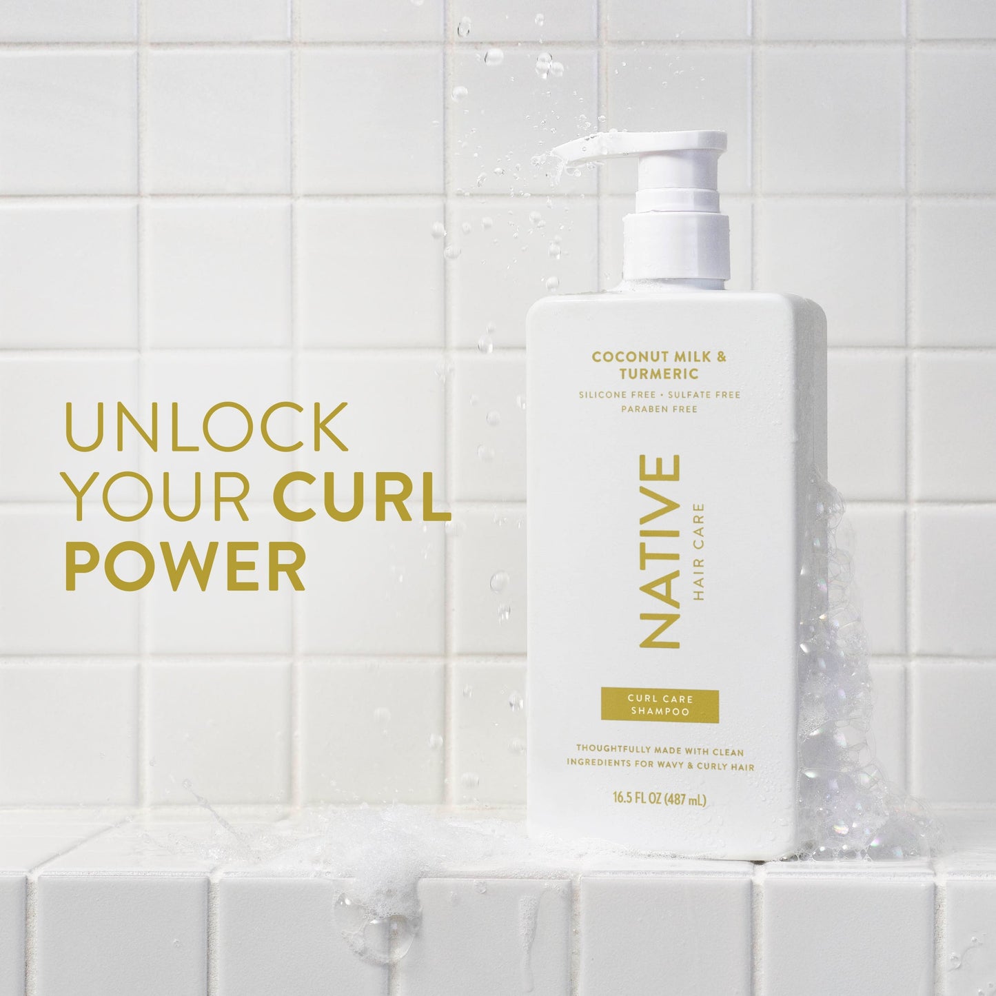 Curl Care Shampoo Coconut Milk and Turmeric 16.5oz Classic Personal Care