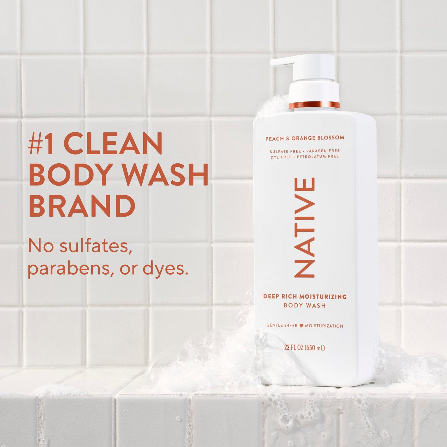 Moisturizing Body Wash Peach and Orange Blossom 22oz Classic Personal Care