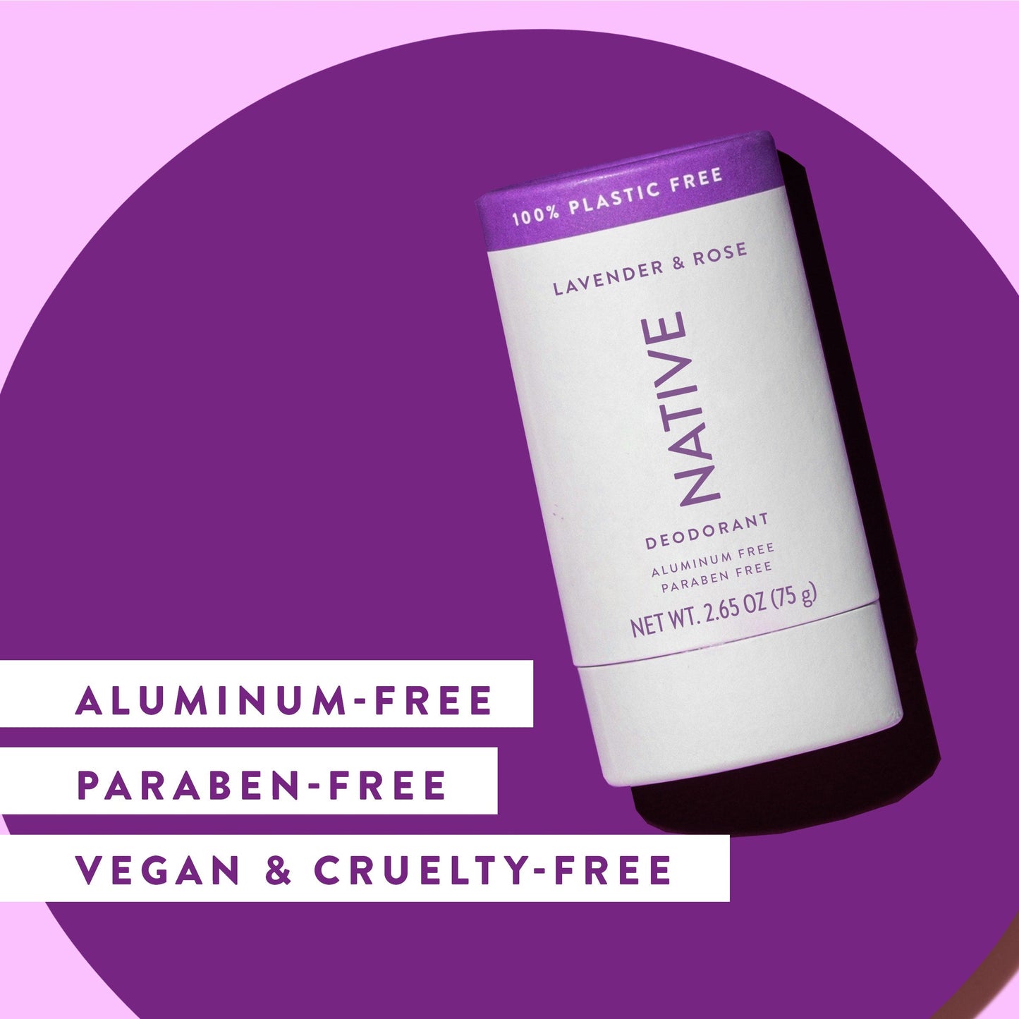 Plastic Free Deodorant Stick Lavender and Rose 2.65oz Classic Personal Care