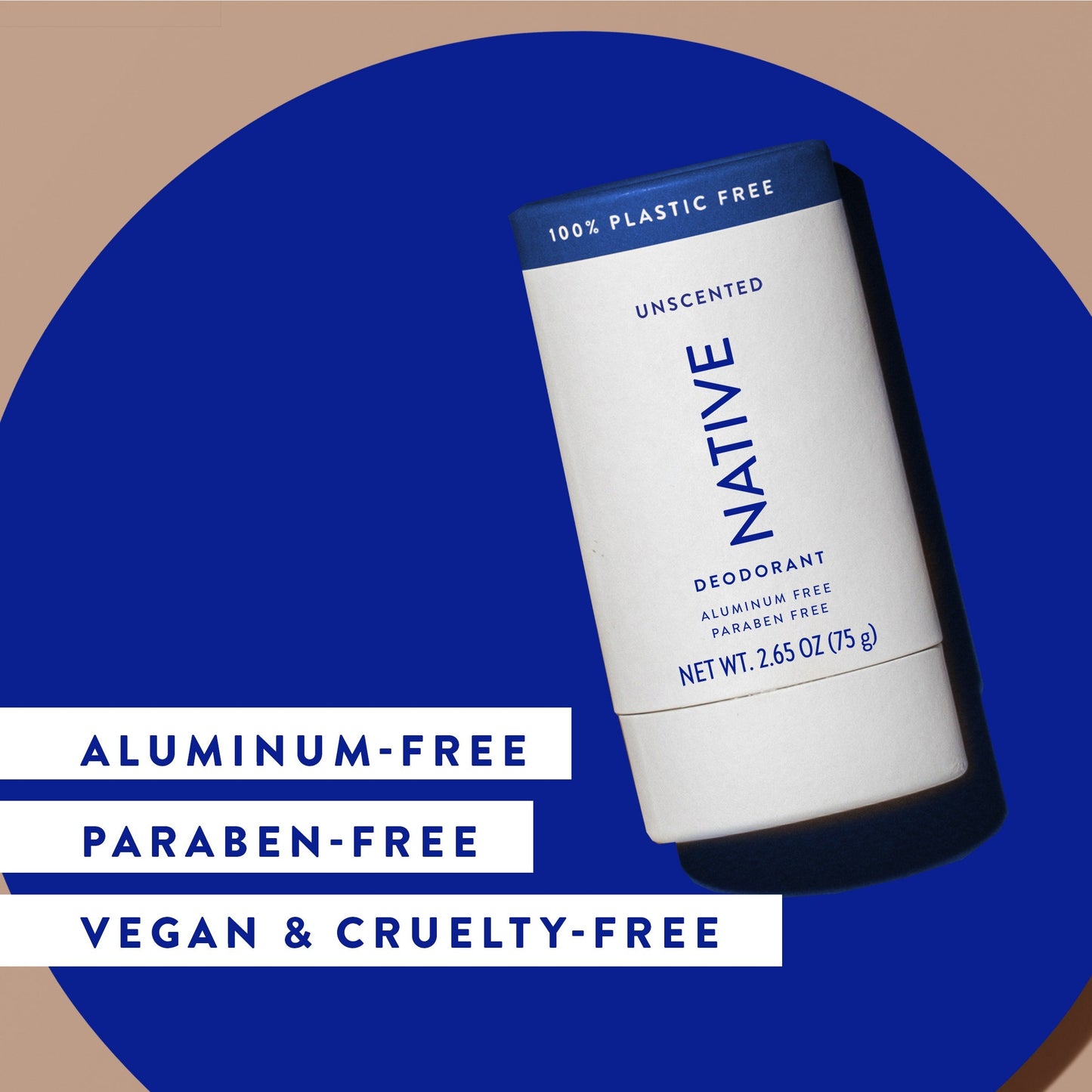Plastic Free Deodorant Stick Unscented 2.65oz Classic Personal Care