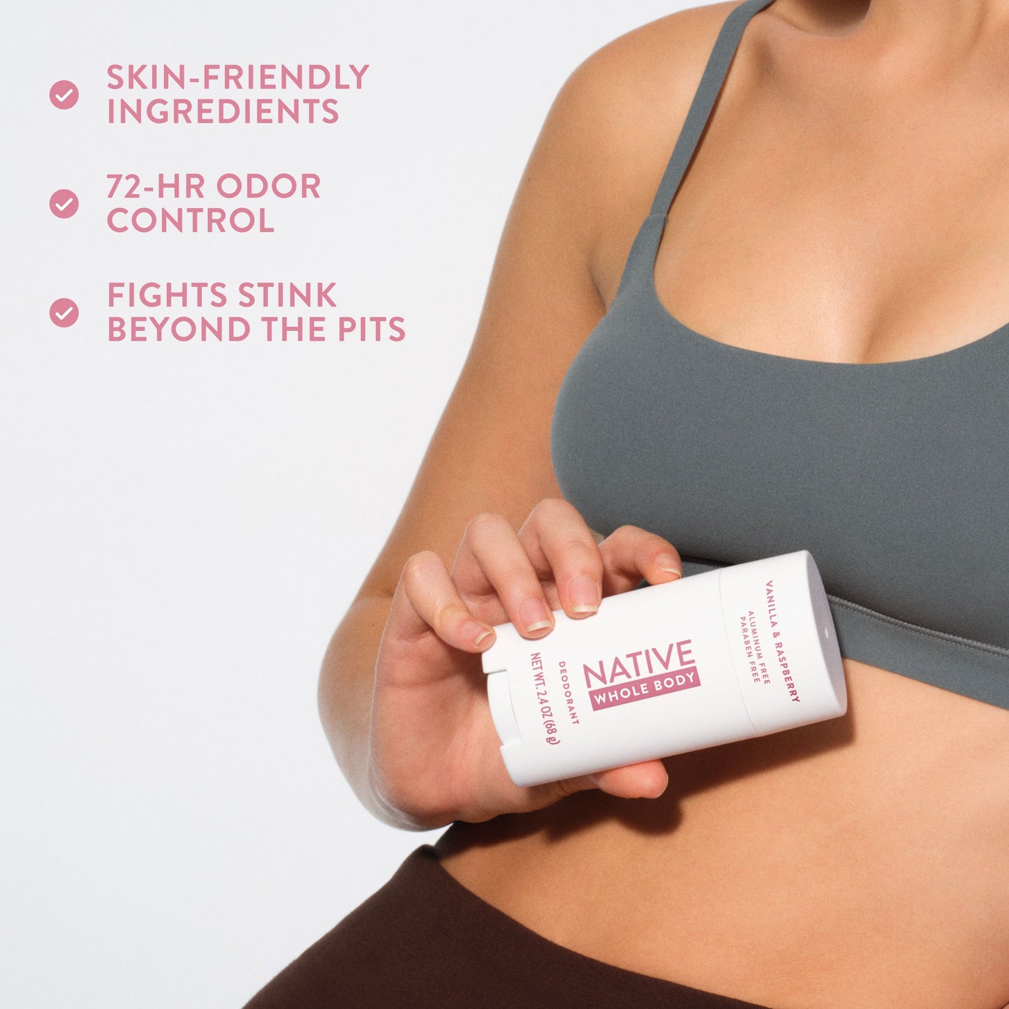 Whole Body Deodorant Stick Vanilla and Raspberry 2.4oz Classic Personal Care