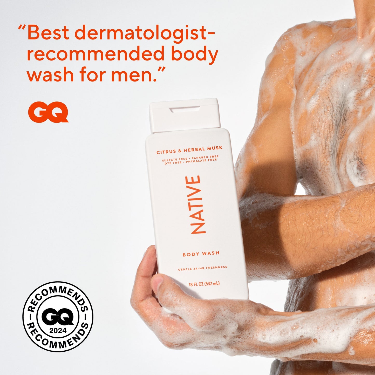 Body Wash Citrus and Herbal Musk 18oz Classic Personal Care